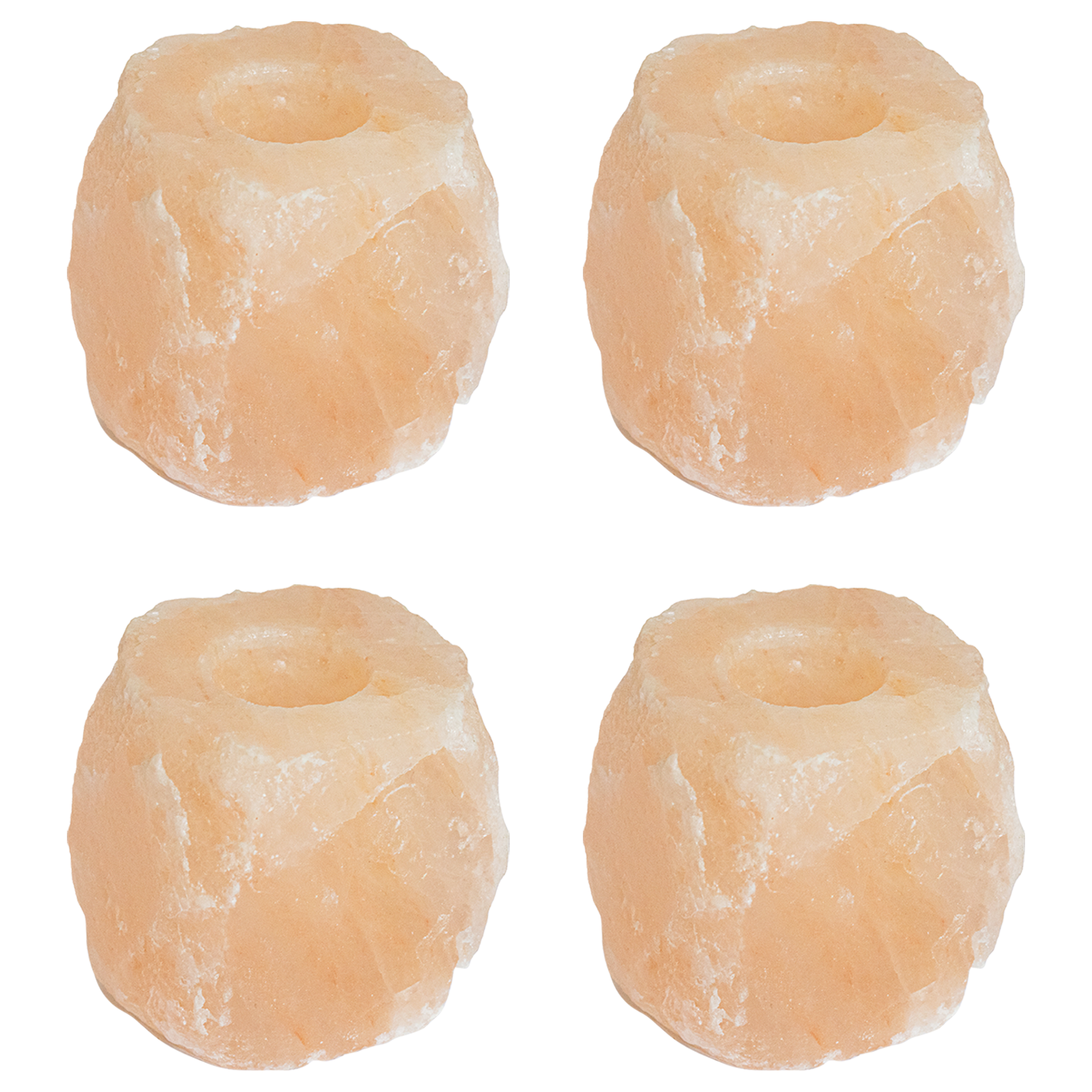 Salt Stone Tealight Holders 4 pcs 4 kg Pink