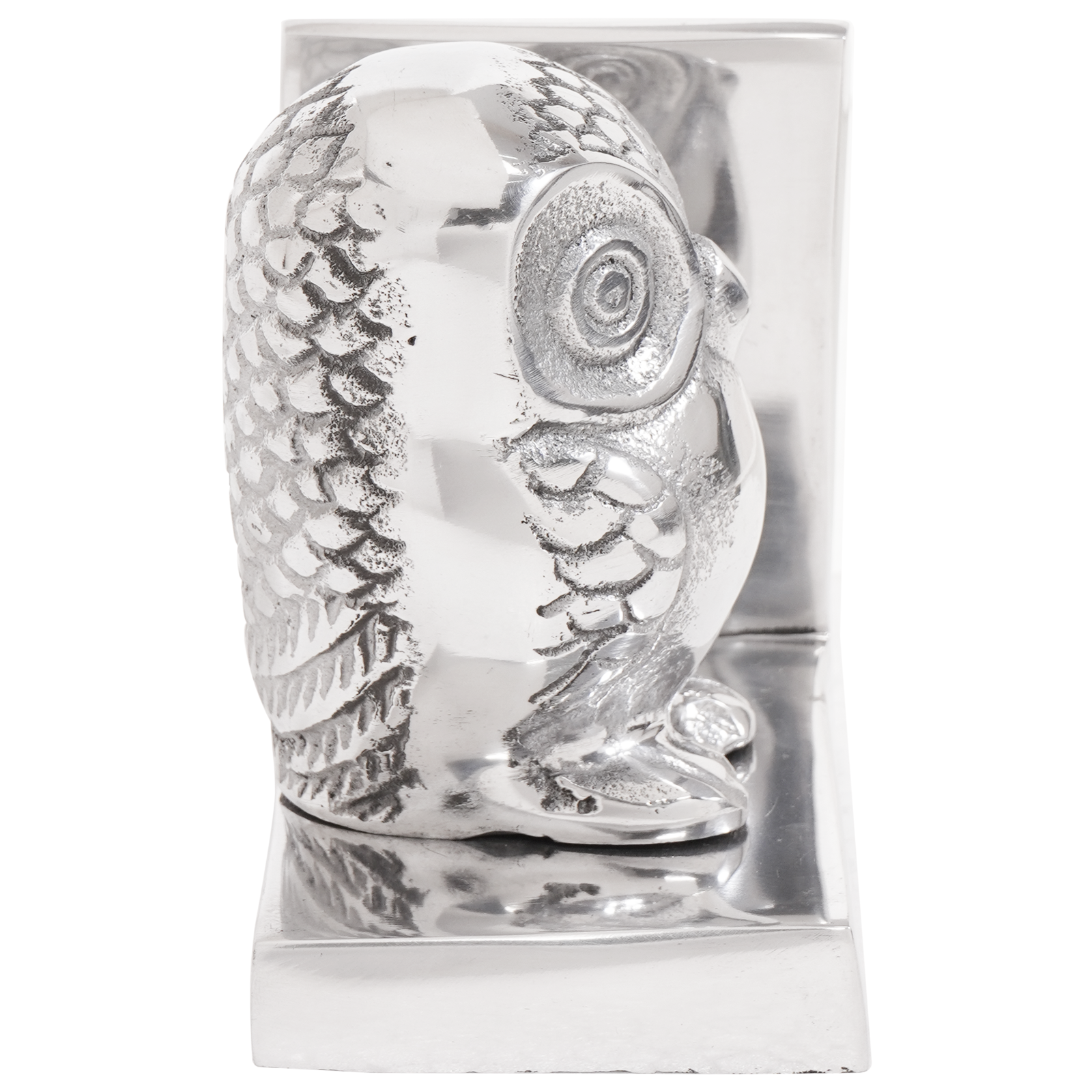 Bookends 2 pcs Silver 7x9x11 cm Aluminium Owl - Image 3