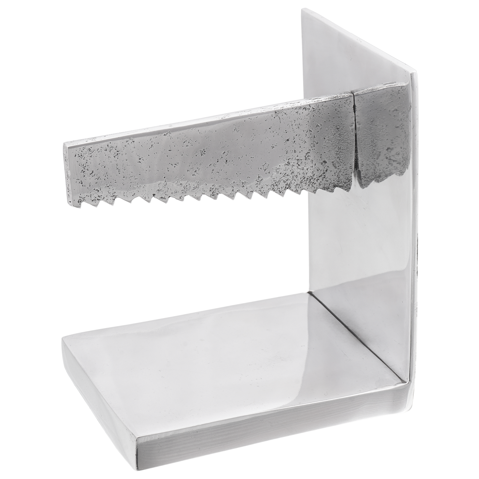 Thumbnail - vidaXL Buchstützen 2 Stk. Silbern 11x14x17,5 cm Aluminium Säge
