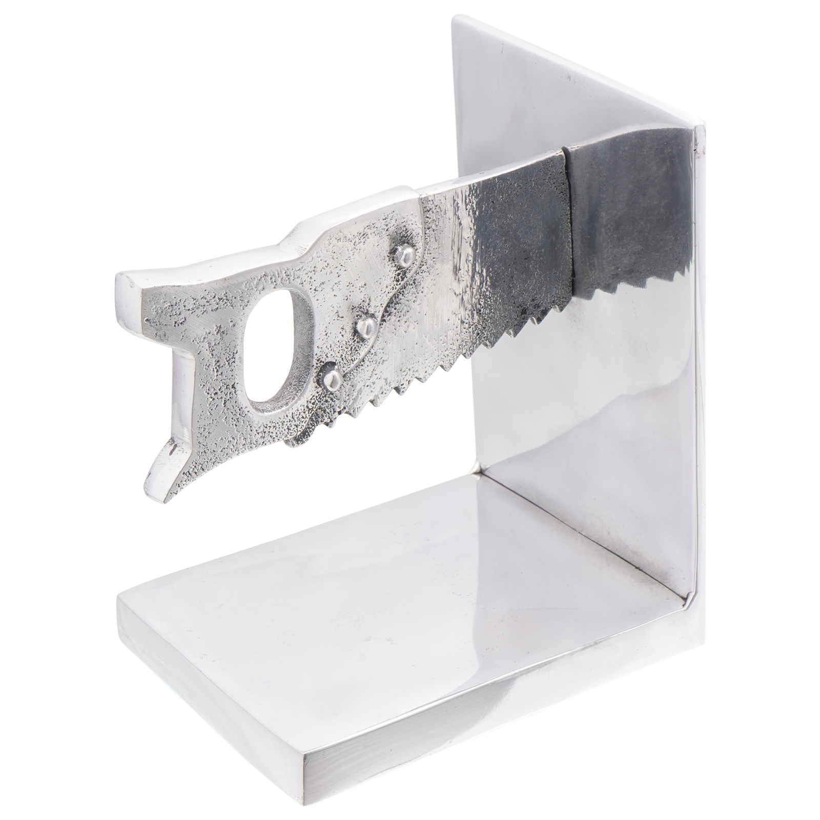 Thumbnail - vidaXL Buchstützen 2 Stk. Silbern 11x14x17,5 cm Aluminium Säge