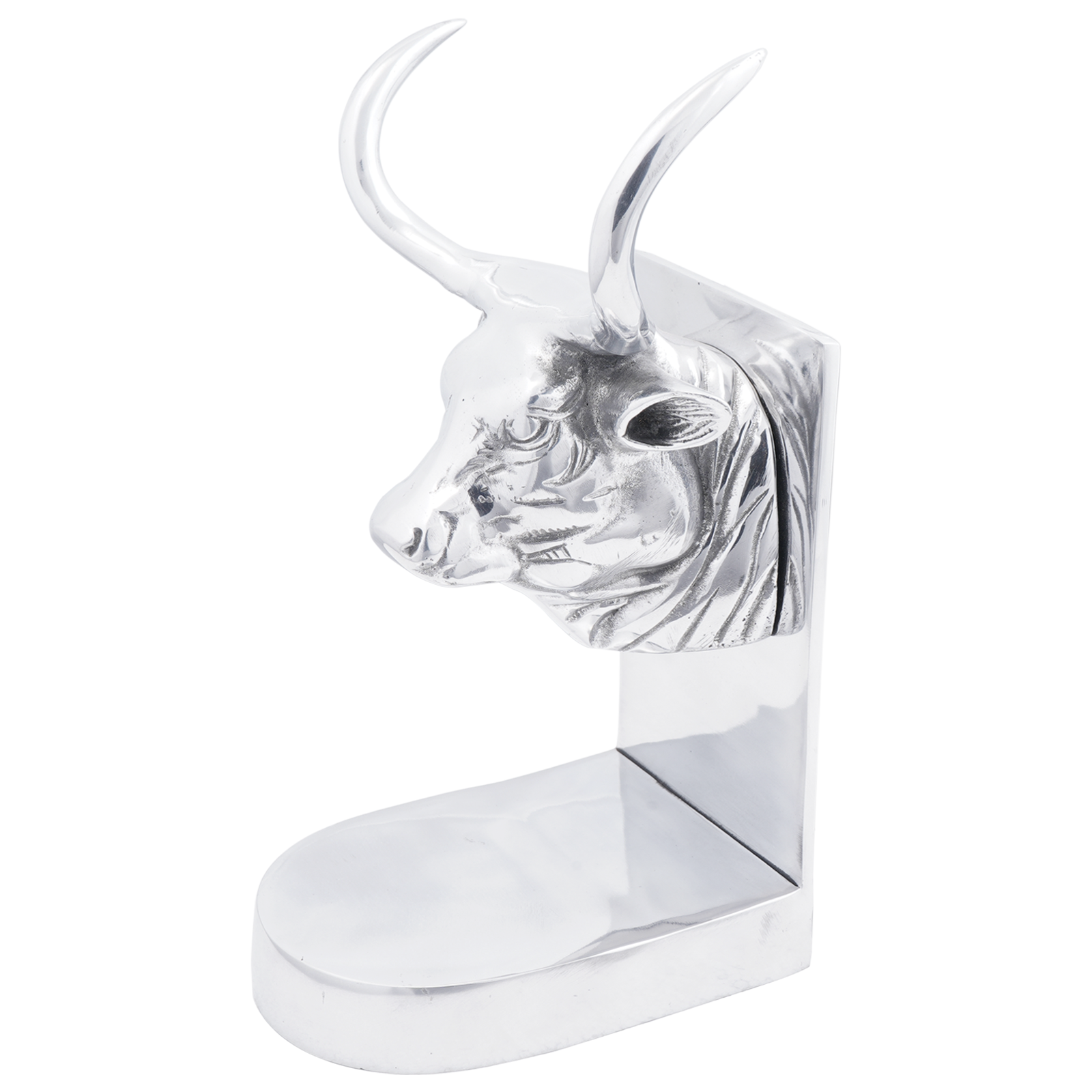 Boekensteunen 2 stuks Zilver 17x15x27 cm Aluminium Bull