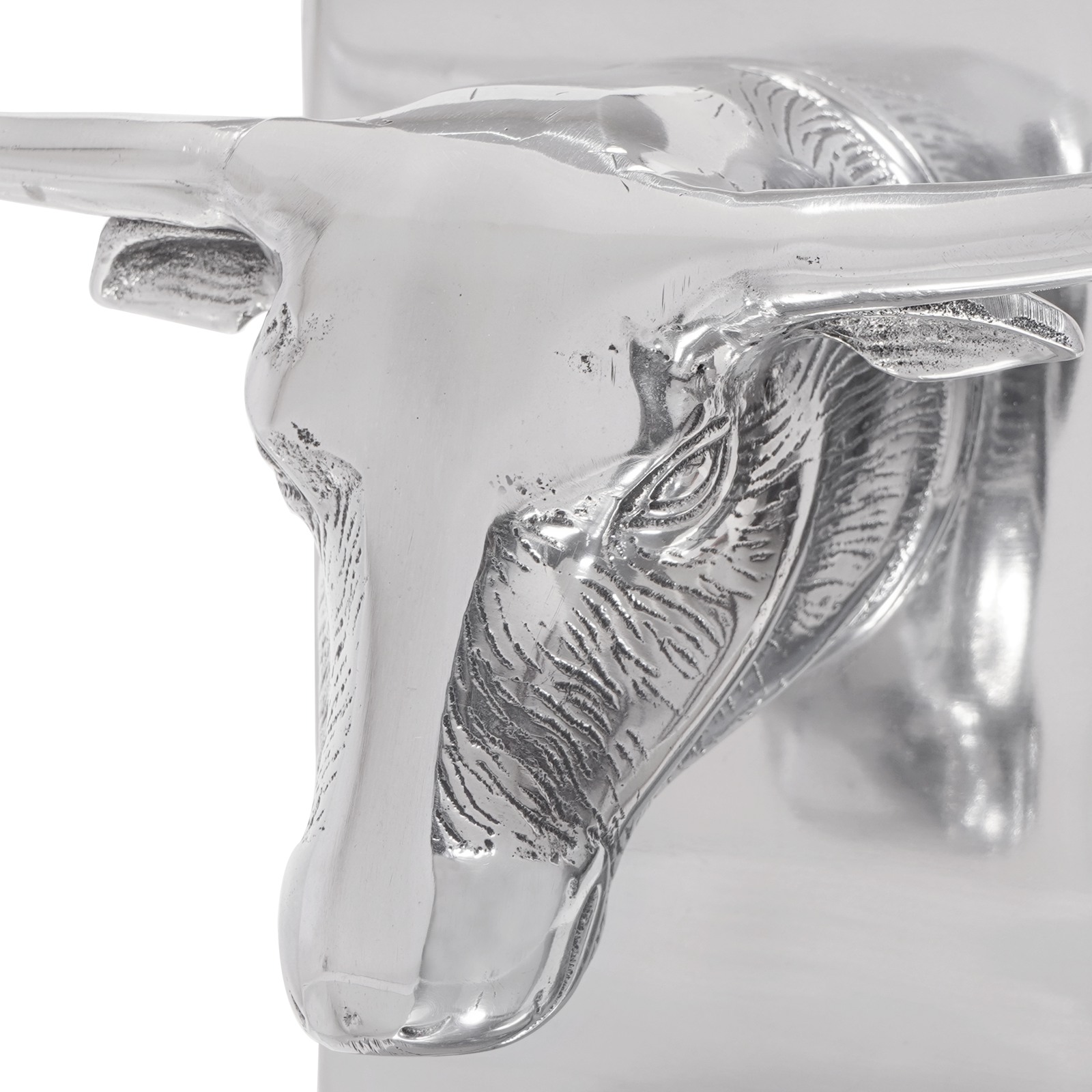 Bookends 2 pcs Silver 21,5x15,5x20 cm Aluminium Bull - Image 5