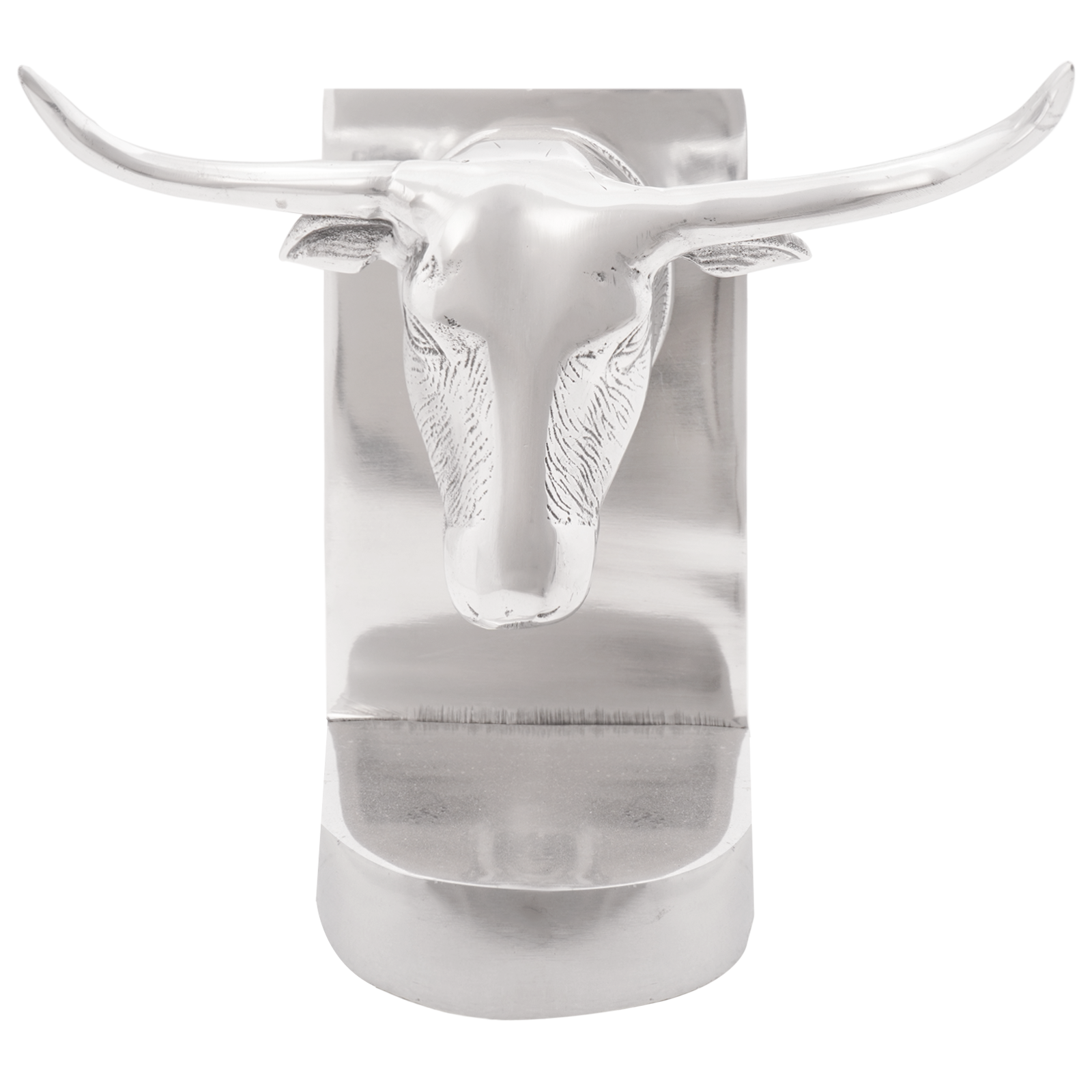 Bookends 2 pcs Silver 21,5x15,5x20 cm Aluminium Bull - Image 3