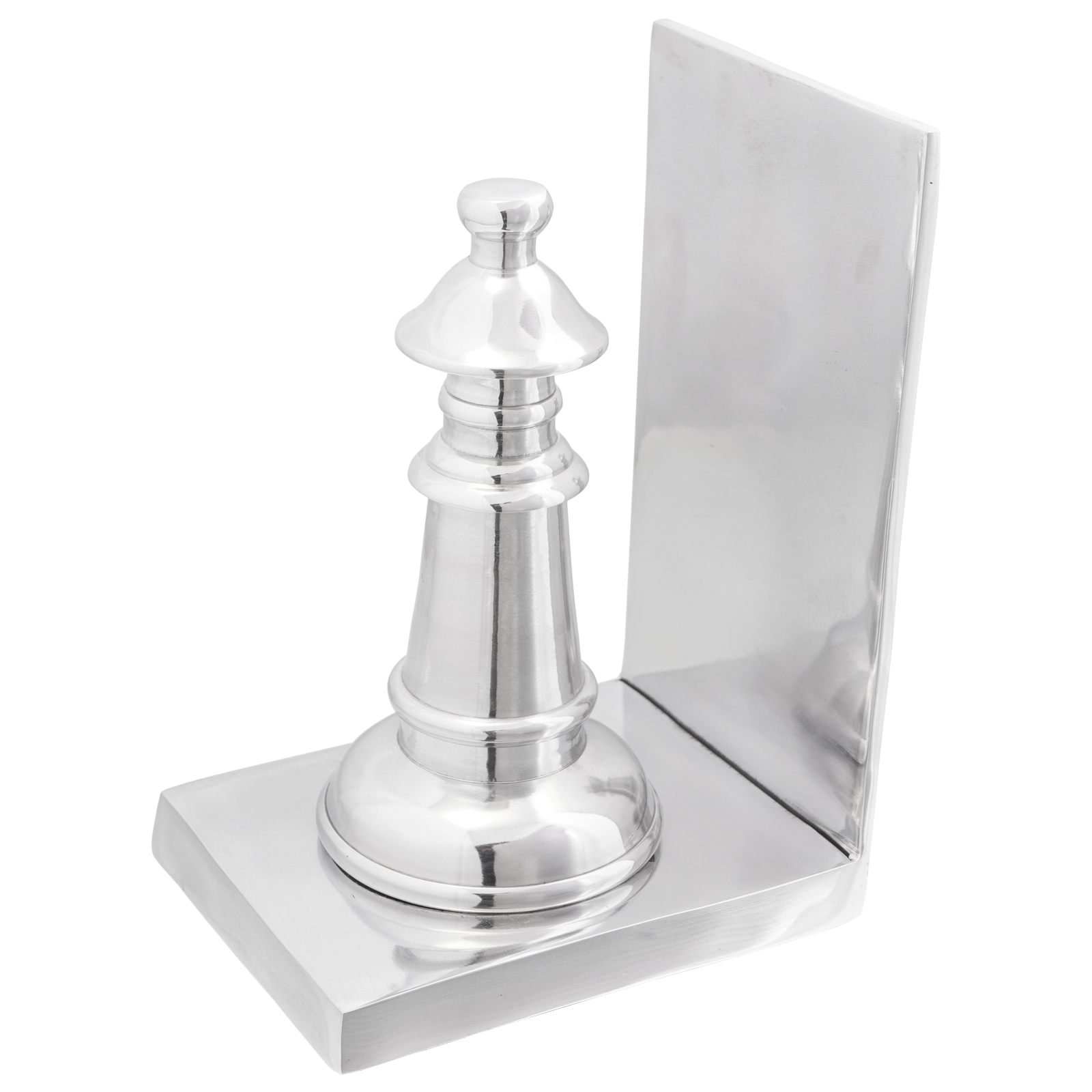 Bookends 2 pcs Silver 11x12x19,5 cm Aluminium Chess - Image 2