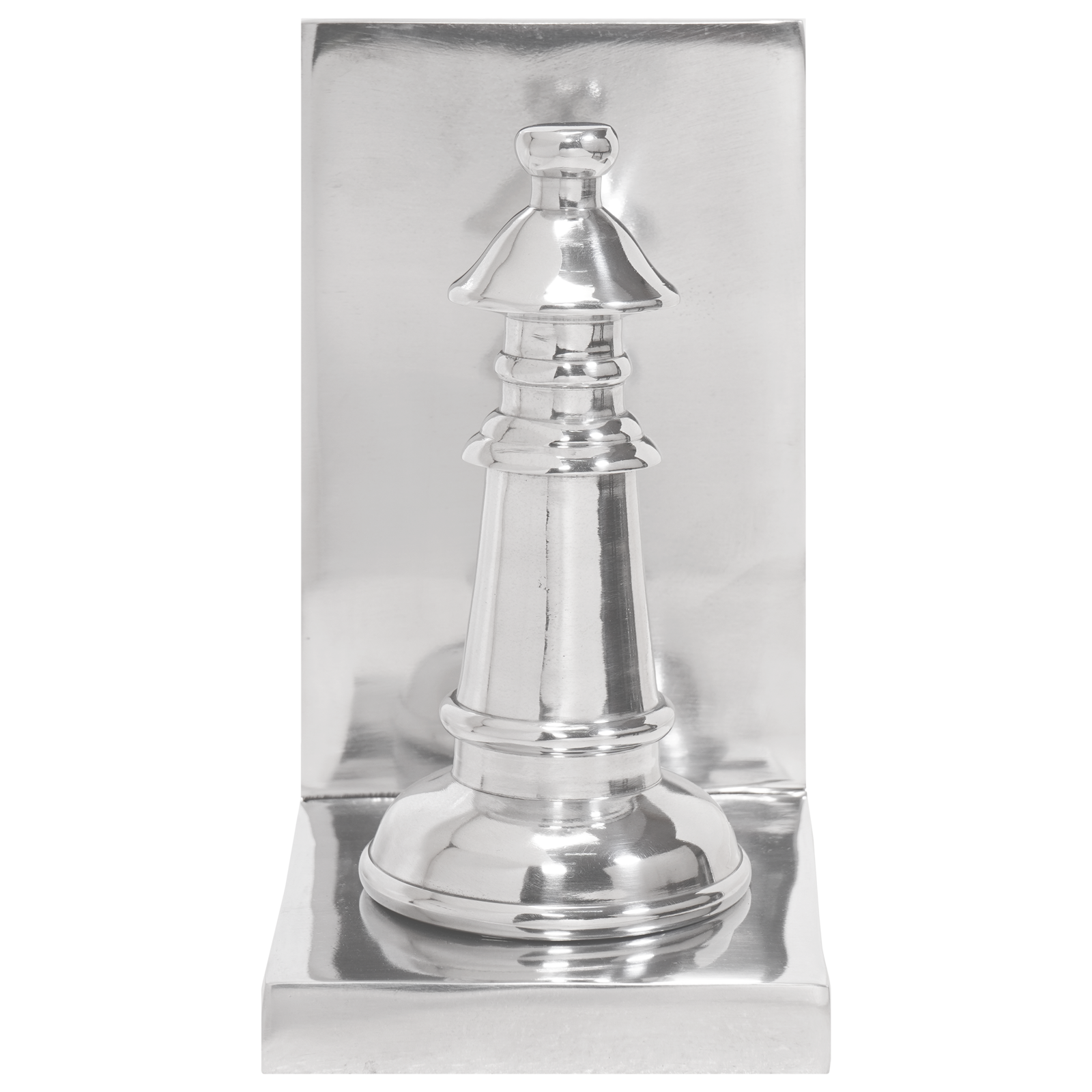 Bookends 2 pcs Silver 11x12x19,5 cm Aluminium Chess - Image 5