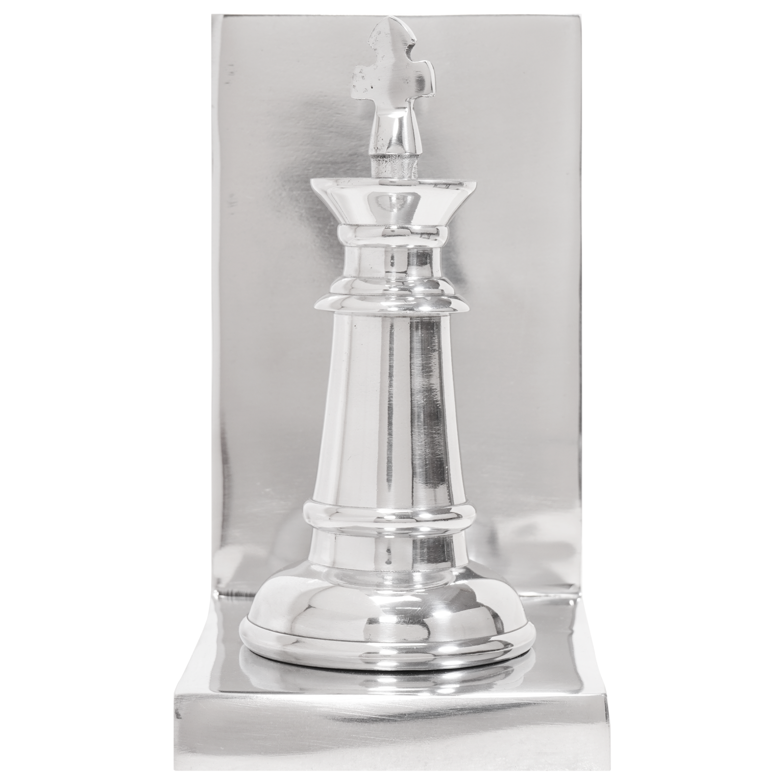 Bookends 2 pcs Silver 11x12x19,5 cm Aluminium Chess - Image 6