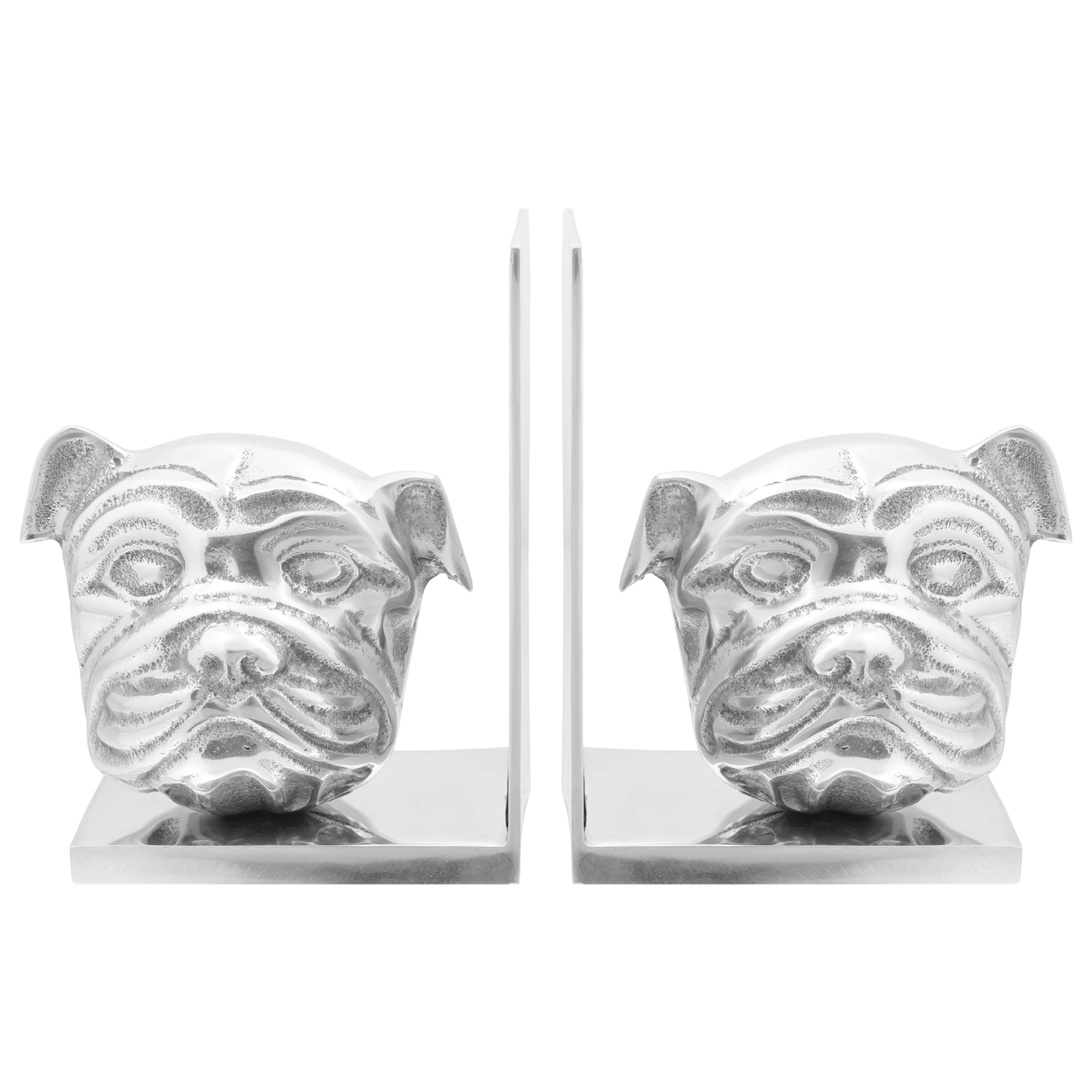 Bookends 2 pcs Silver 8x12x16,5 cm Aluminium Dog - Image 5
