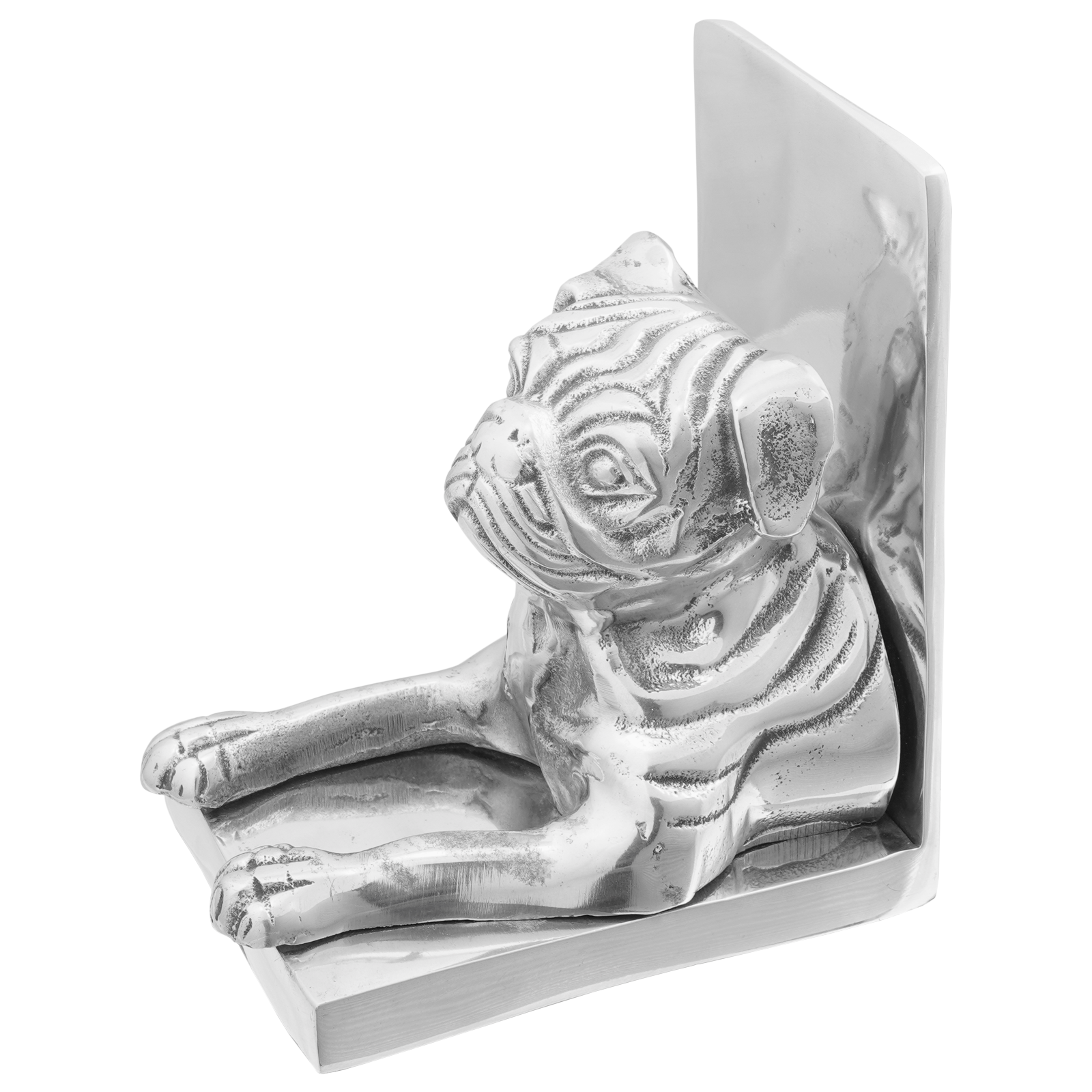 Thumbnail - vidaXL Buchstützen 2 Stk. Silbern 12x15x18 cm Aluminium Hund