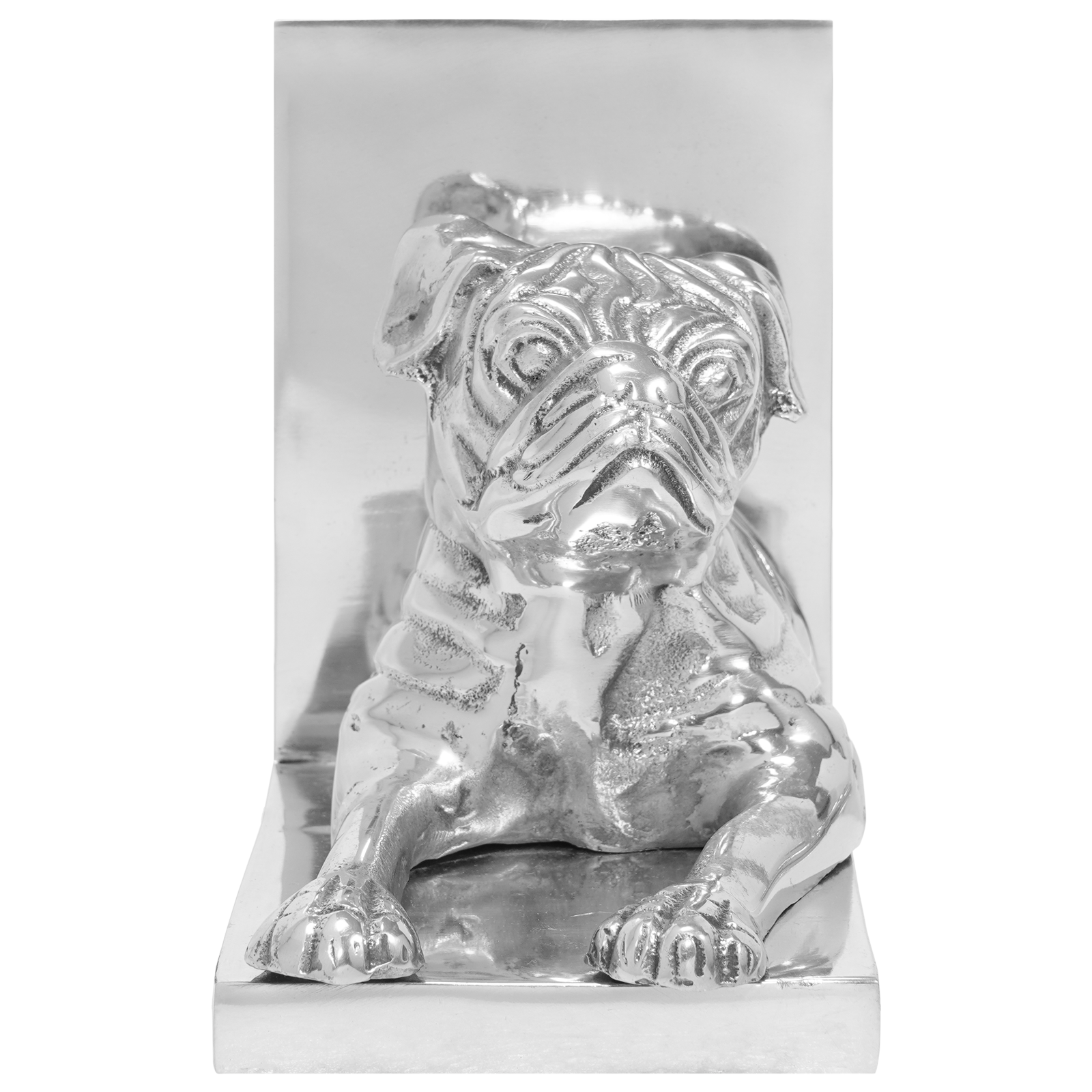 Bookends 2 pcs Silver 12x15x18 cm Aluminium Dog - Image 6