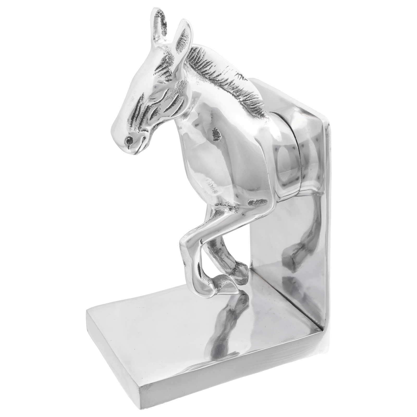Bookends 2 pcs Silver 11x14x25 cm Aluminium Horse