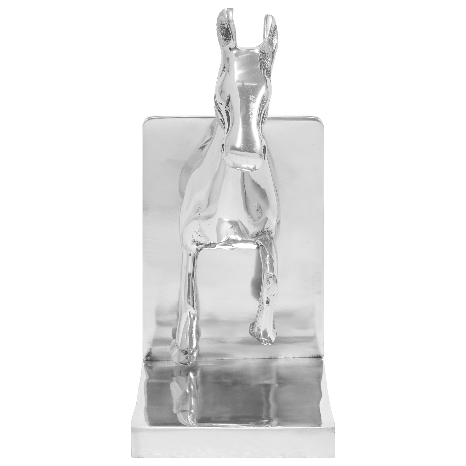 Bookends 2 pcs Silver 11x14x25 cm Aluminium Horse - Image 5