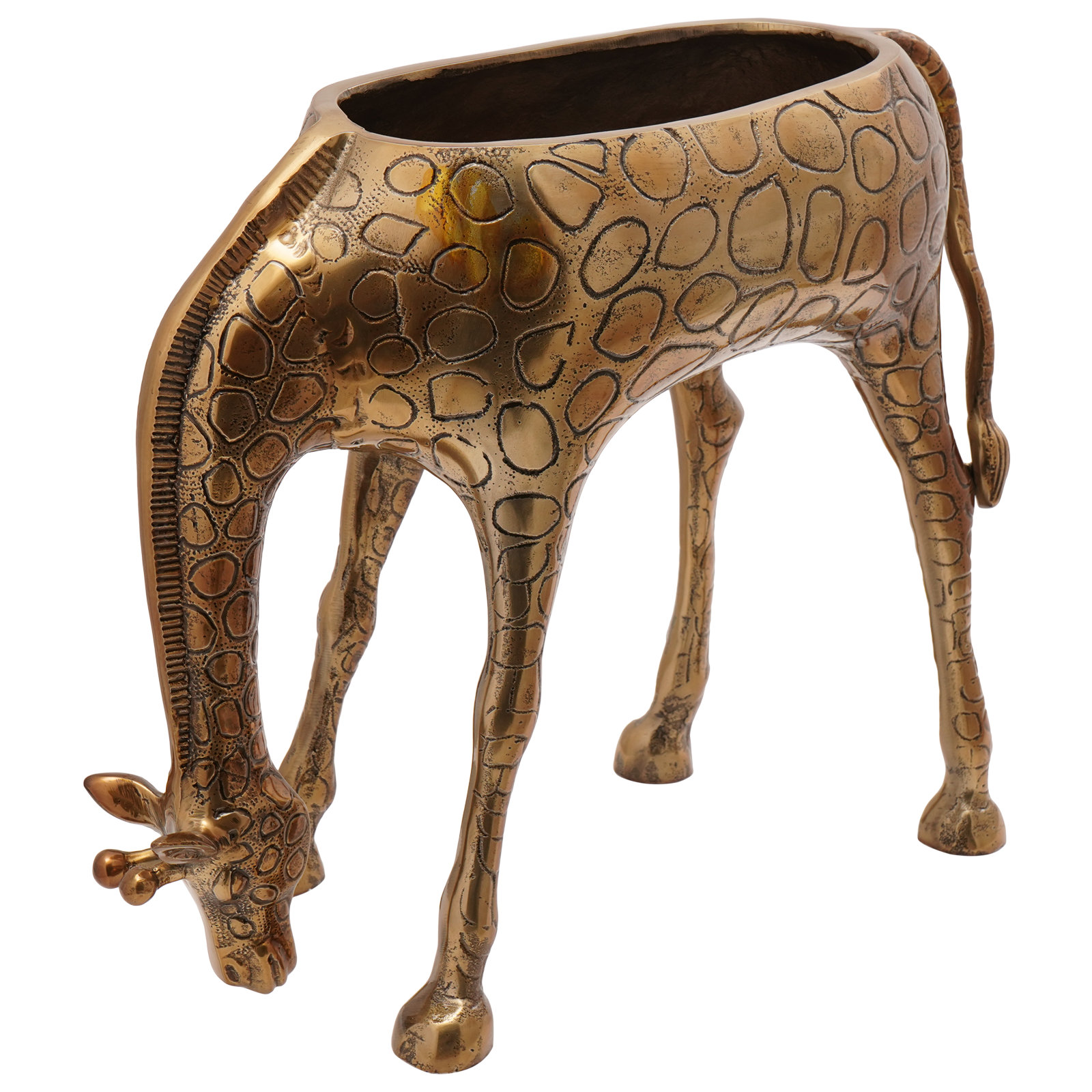 Giraffe-vormige IJs-emmer in Messing – 49x22x39 cm Aluminium