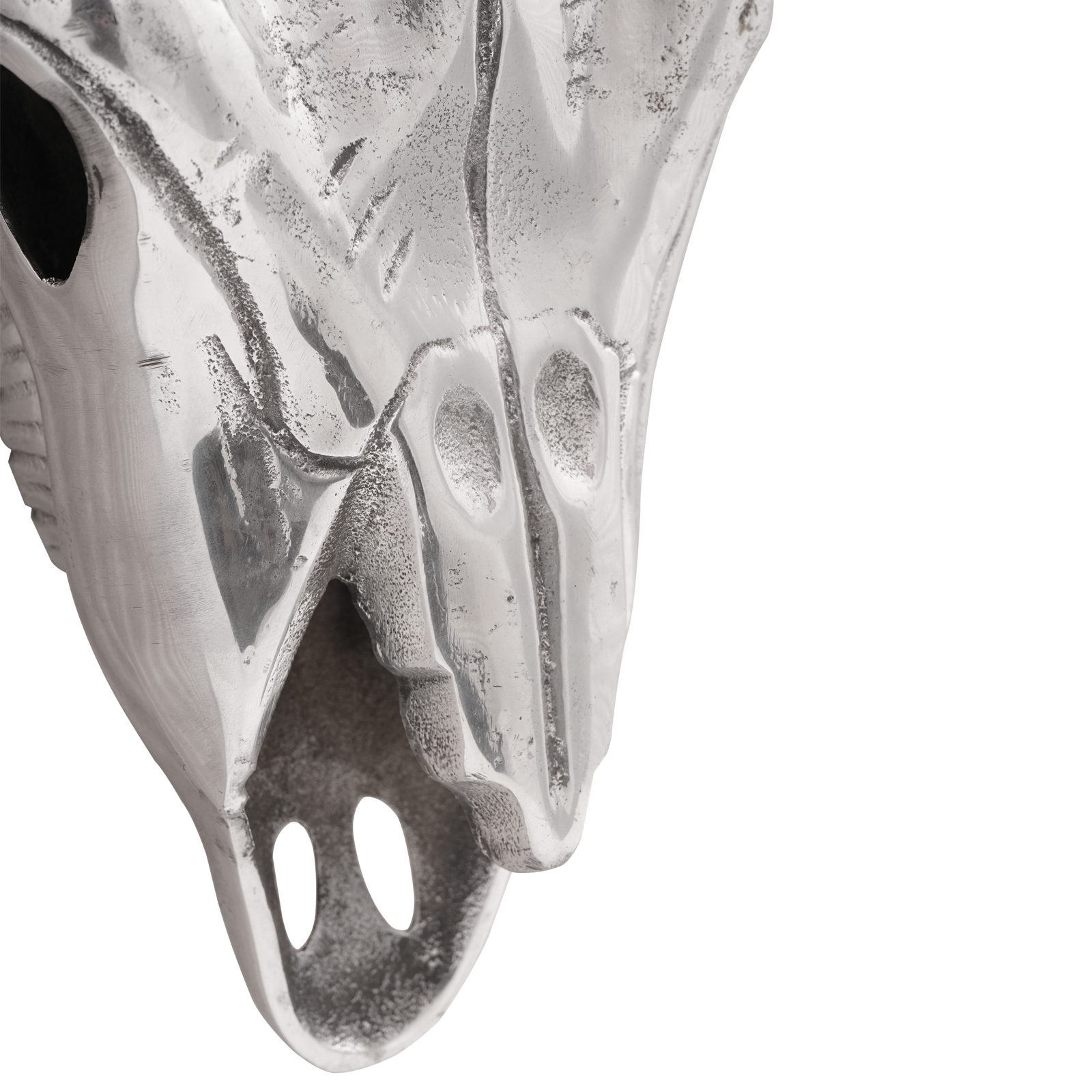 Wall Mounted Bull Skull Silver 49x10x36 cm Aluminium - Image 6