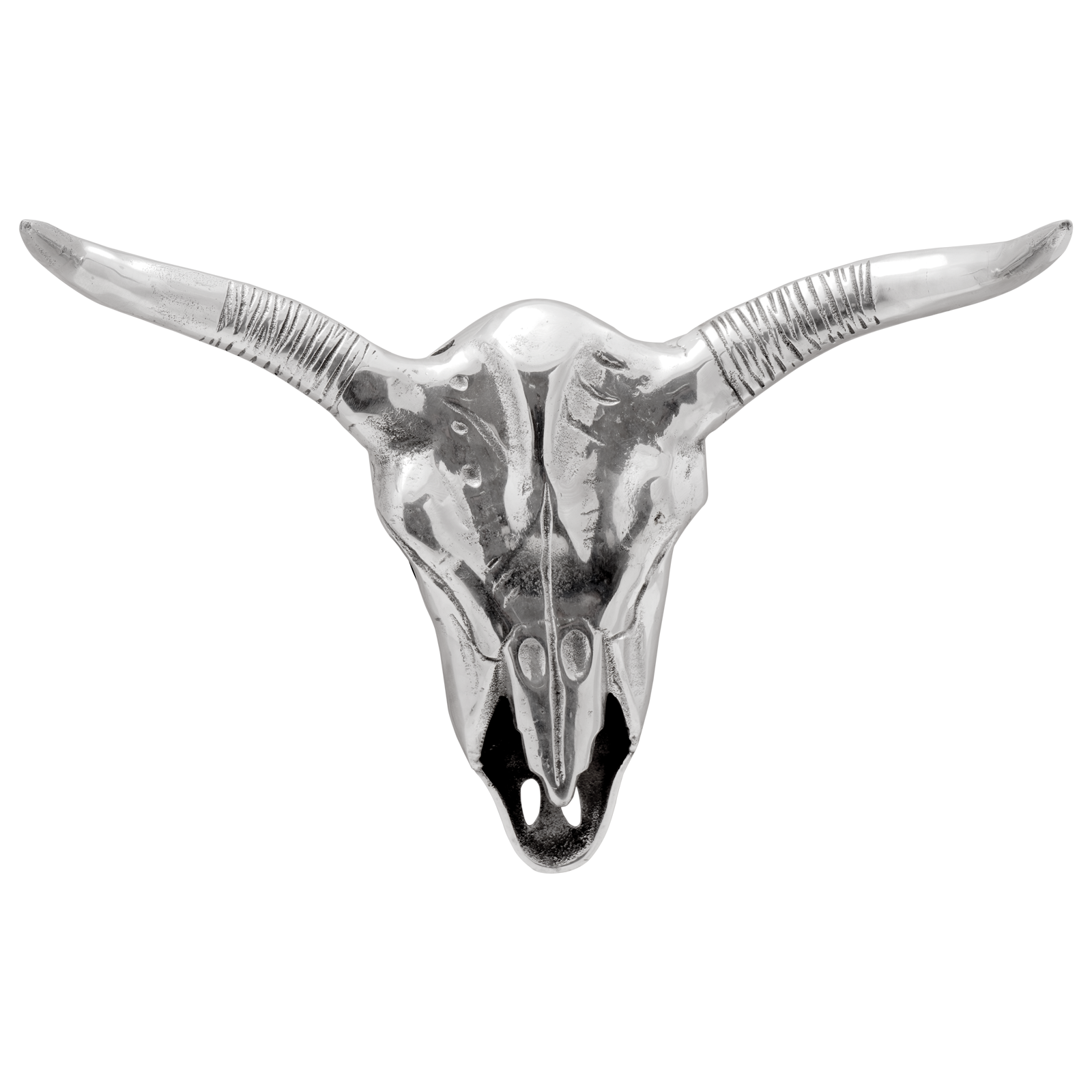 Wall Mounted Bull Skull Silver 49x10x36 cm Aluminium - Image 3