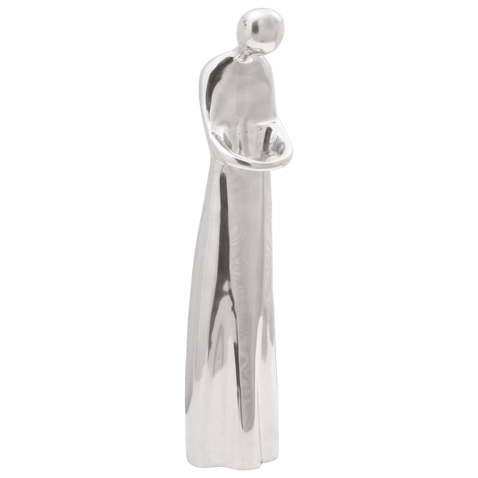 Beeld Zilver 10x16x49 cm Aluminium