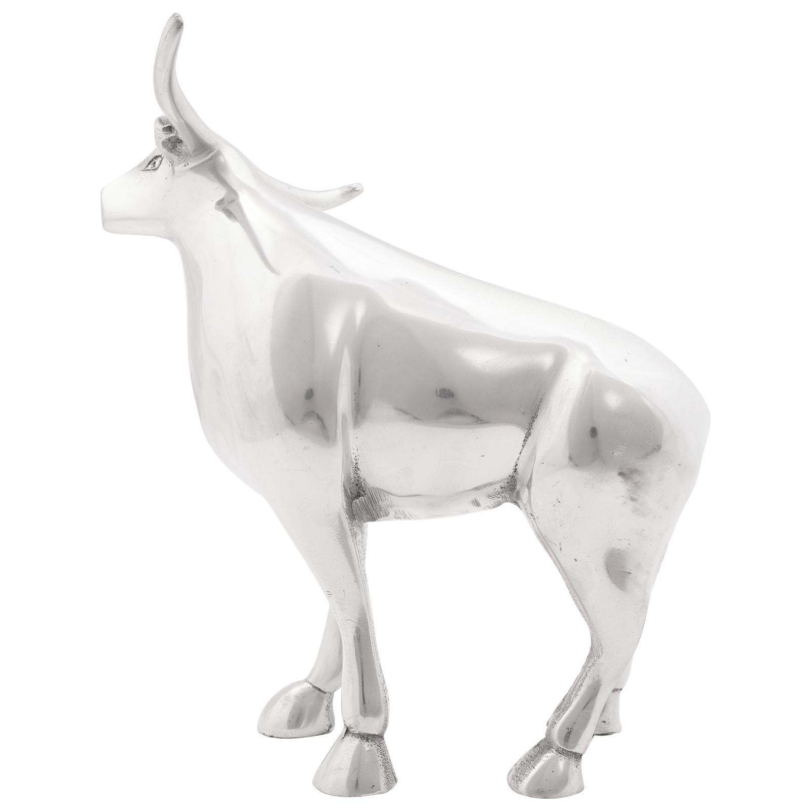 Bull Sculpture Silver 20x17x23 cm Aluminium - Image 4