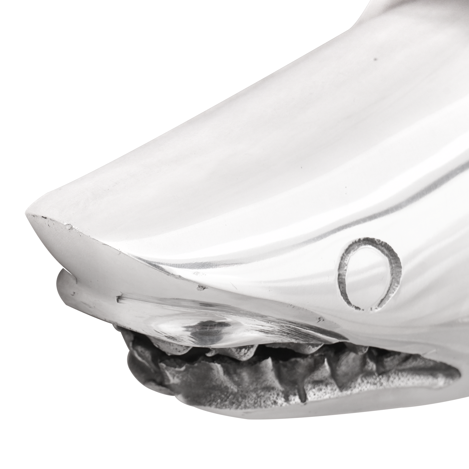 Shark Sculpture Silver 68x20x24 cm Aluminium - Image 5
