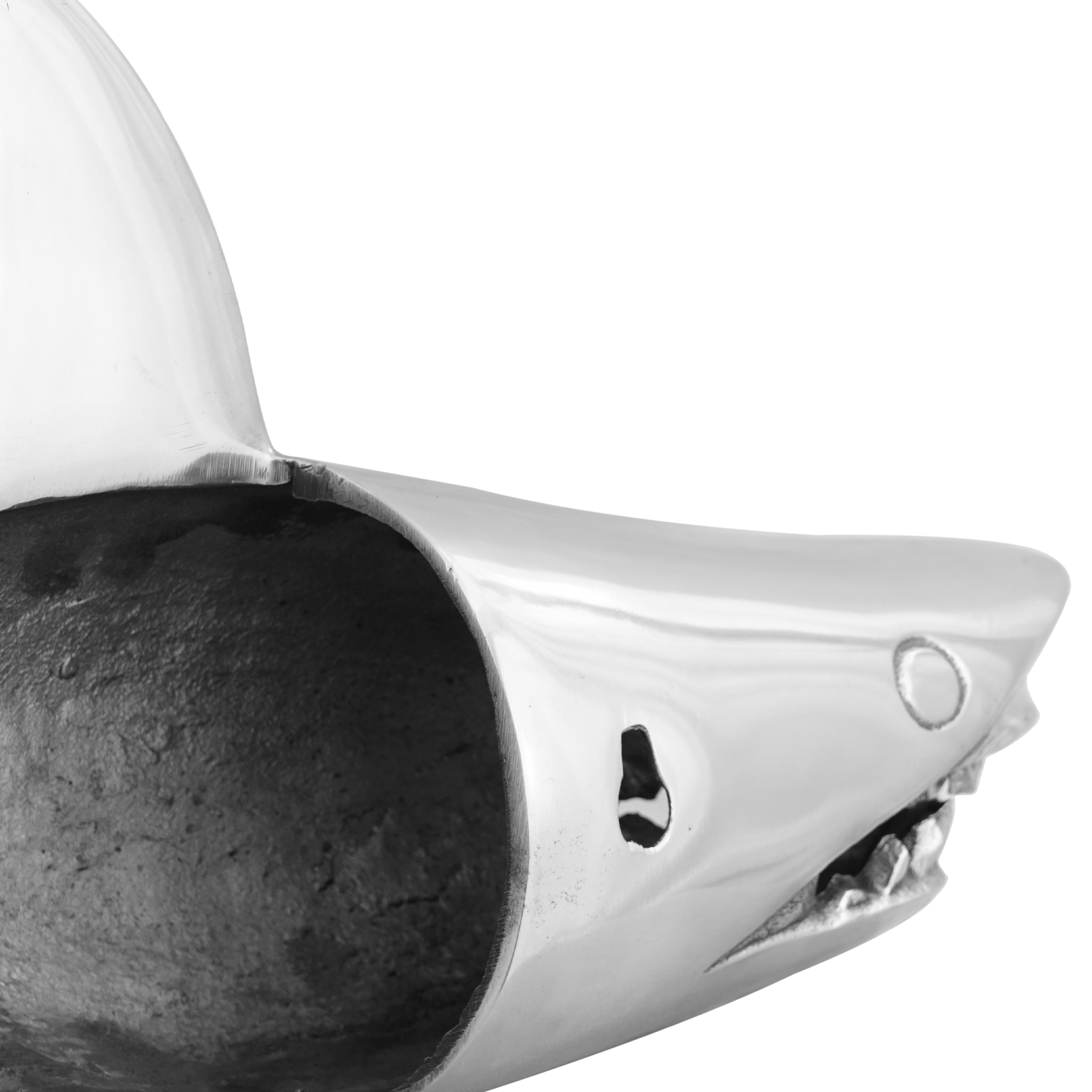 Shark Sculpture Silver 68x20x24 cm Aluminium - Image 8