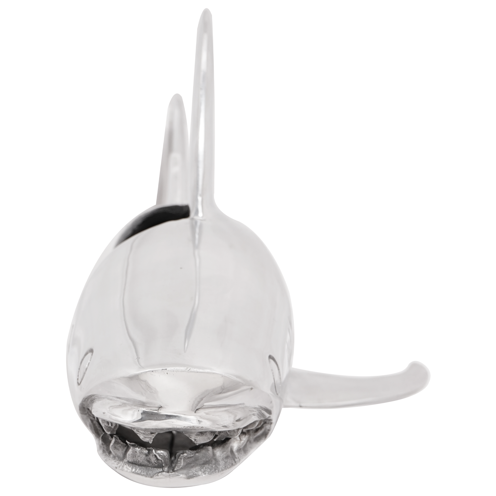 Shark Sculpture Silver 68x20x24 cm Aluminium - Image 3