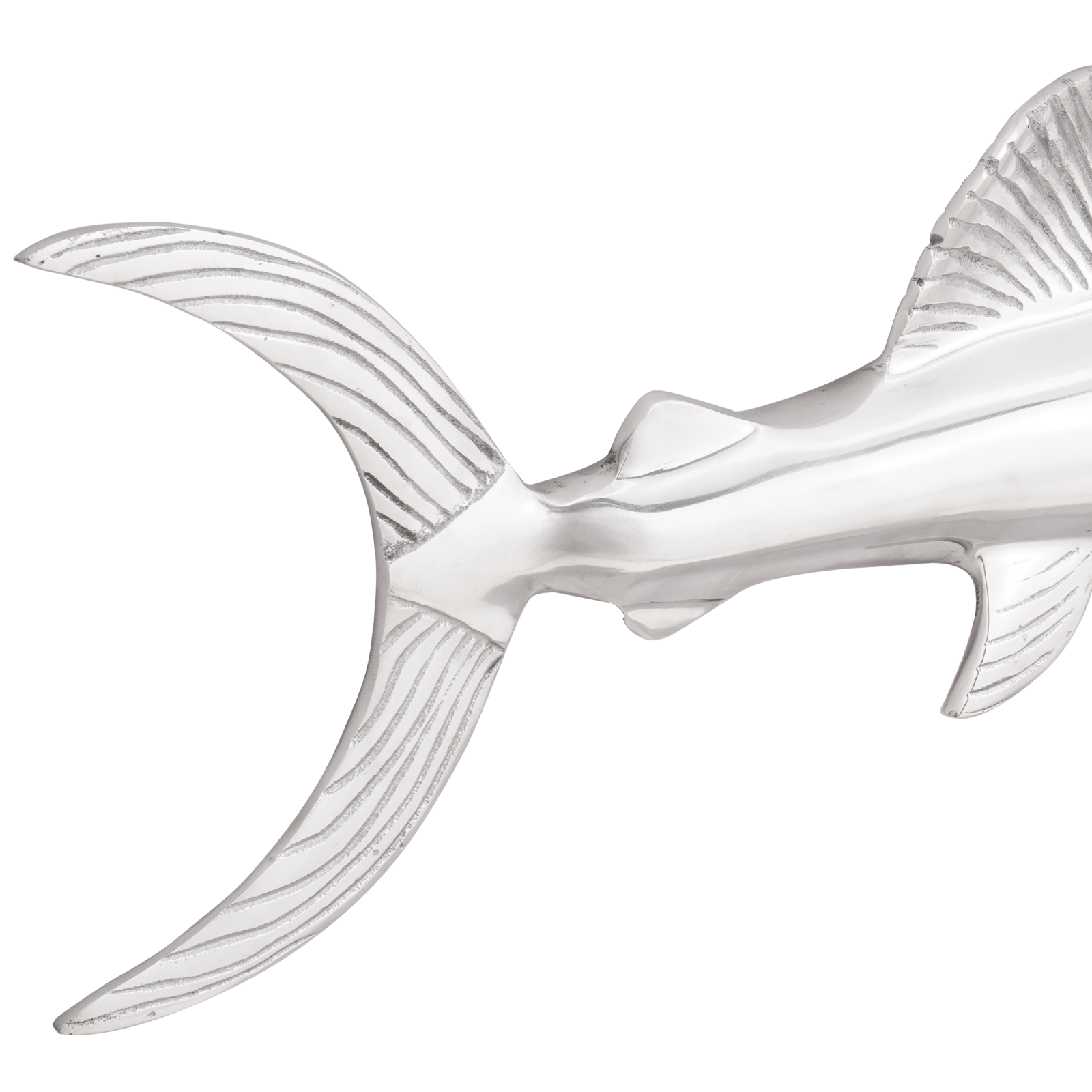 Wall-Mounted Swordfish, Silver, 91 x 8 x 26 cm, Aluminum - Image 7