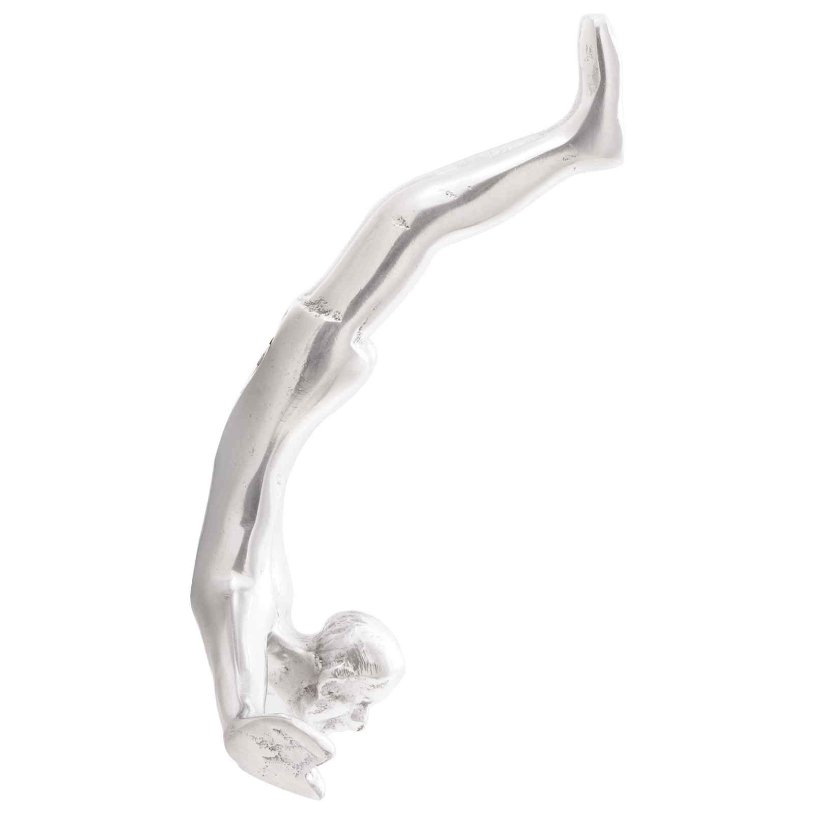 Sculpture Silver 22x8x25 cm Aluminium Falling Man - Image 4