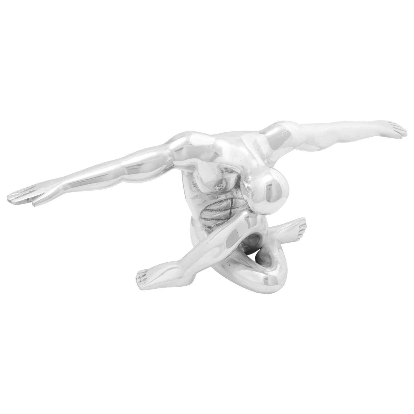 Beeld Zilver 40x15x13 cm Aluminium Denker