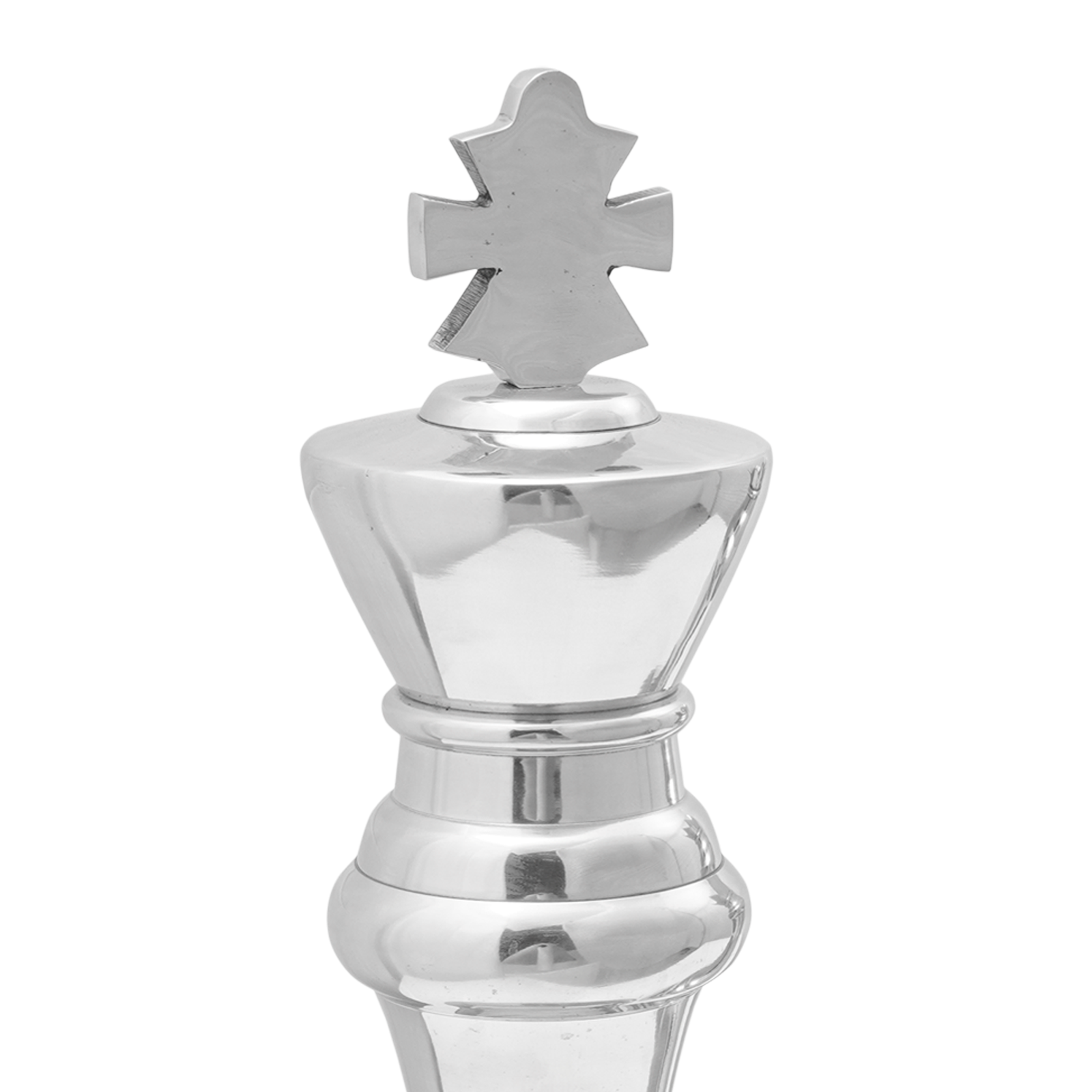 Chess Sculptures 2 pcs Silver Aluminium - Image 6