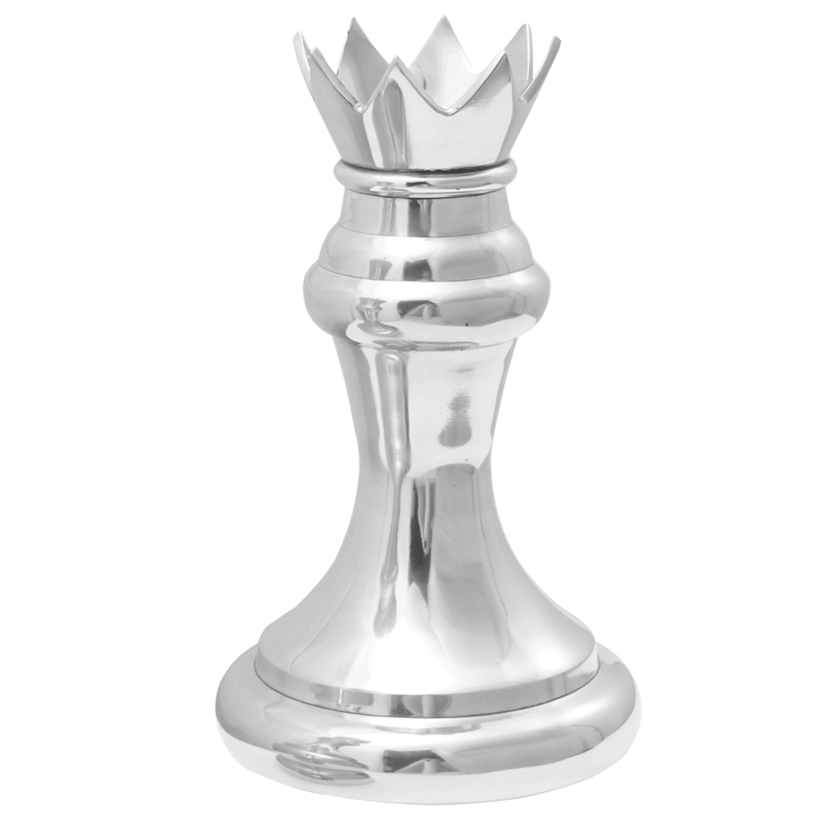 Chess Sculptures 2 pcs Silver Aluminium - Image 2