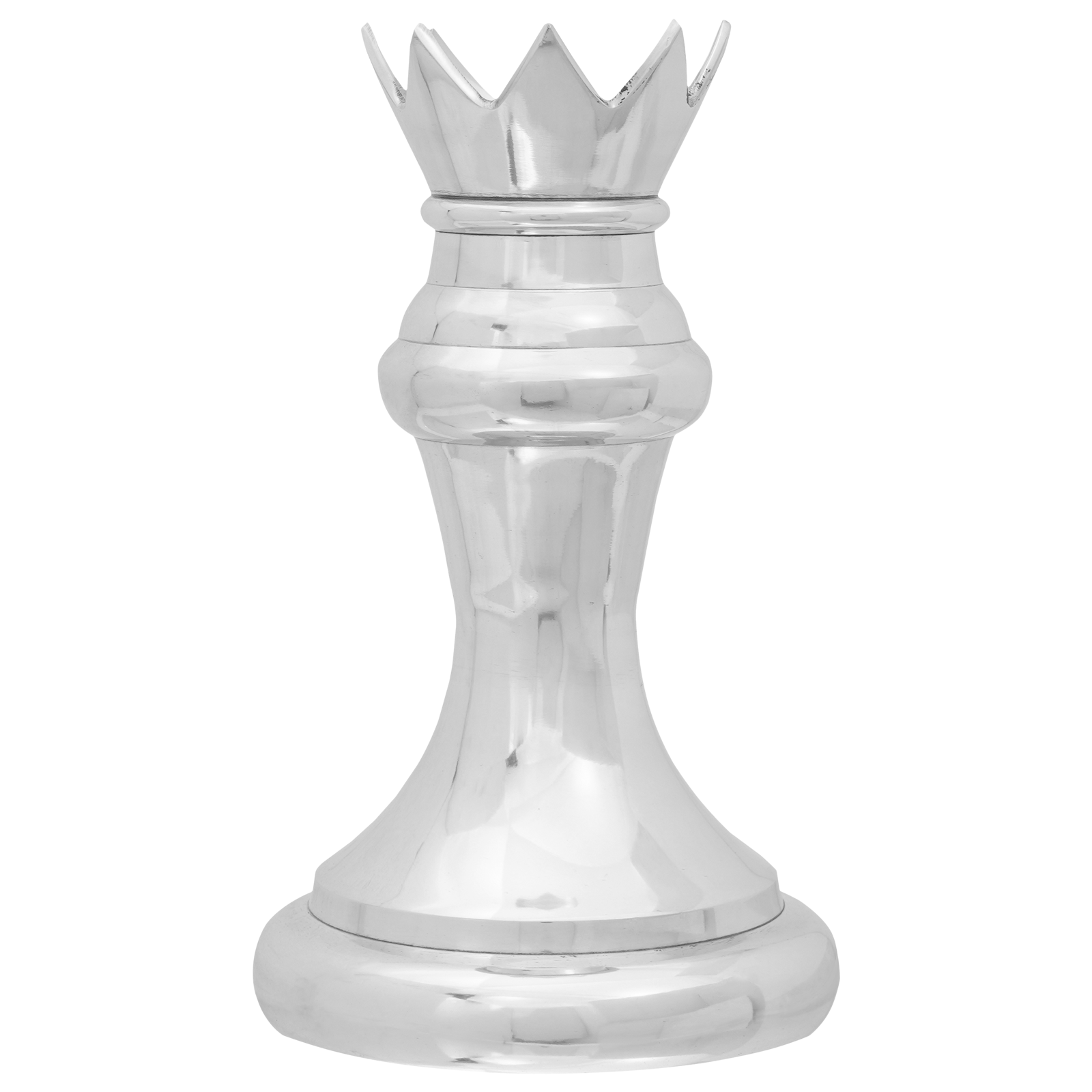 Chess Sculptures 2 pcs Silver Aluminium - Image 4
