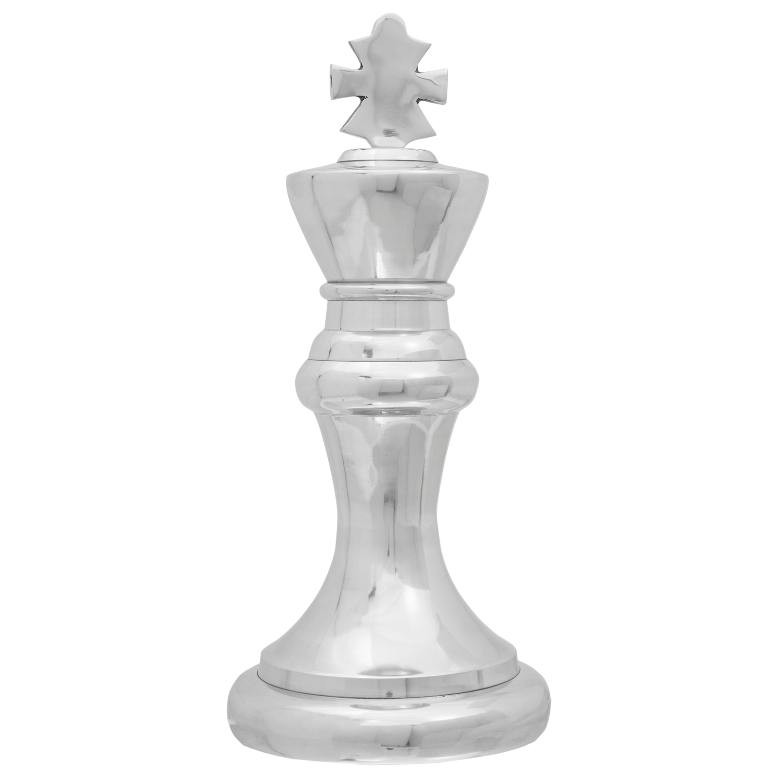 Chess Sculptures 2 pcs Silver Aluminium - Image 5