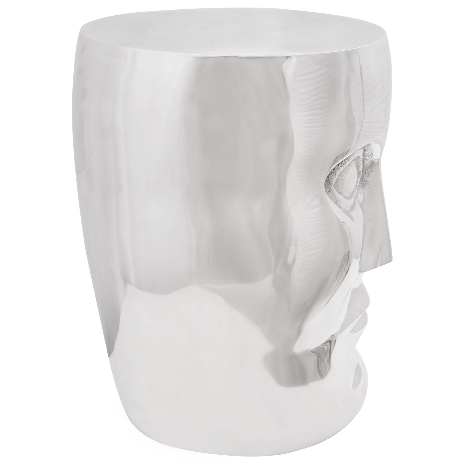 Face Stool Silver 33x33x45 cm Aluminium - Image 4