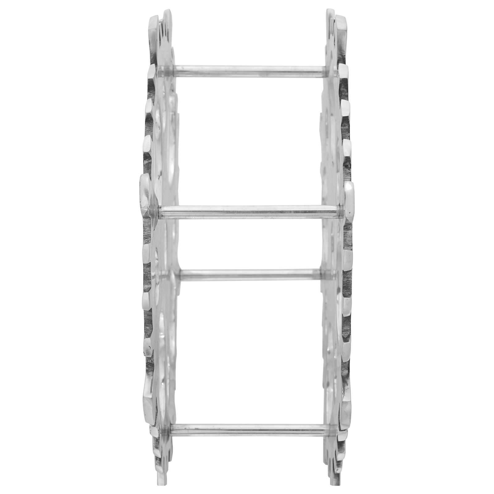 Wine Rack Silver 15.4x5.5x15.4 inches Aluminium - Image 3
