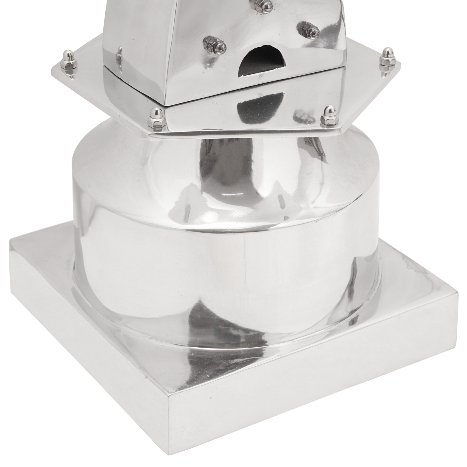 Sculpture Silver 26x26x110 cm Aluminium Half Propeller - Image 5