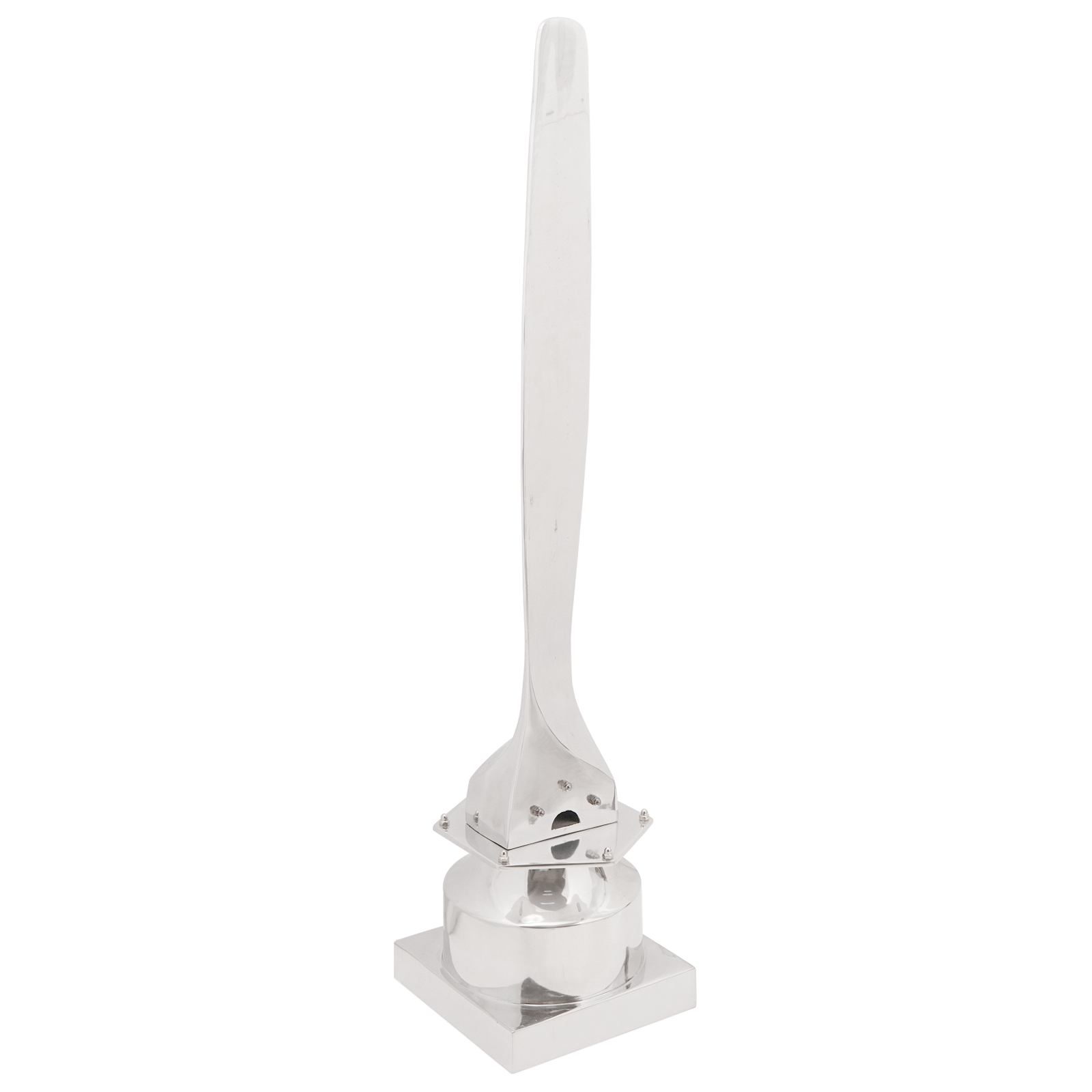 Beeld Zilver 26x26x110 cm Aluminium Half Propeller