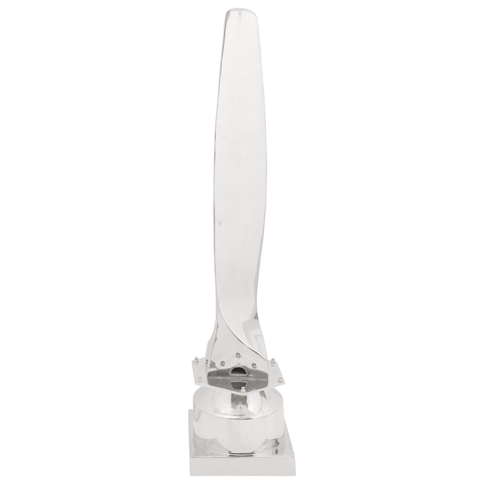 Sculpture Silver 26x26x110 cm Aluminium Half Propeller - Image 2