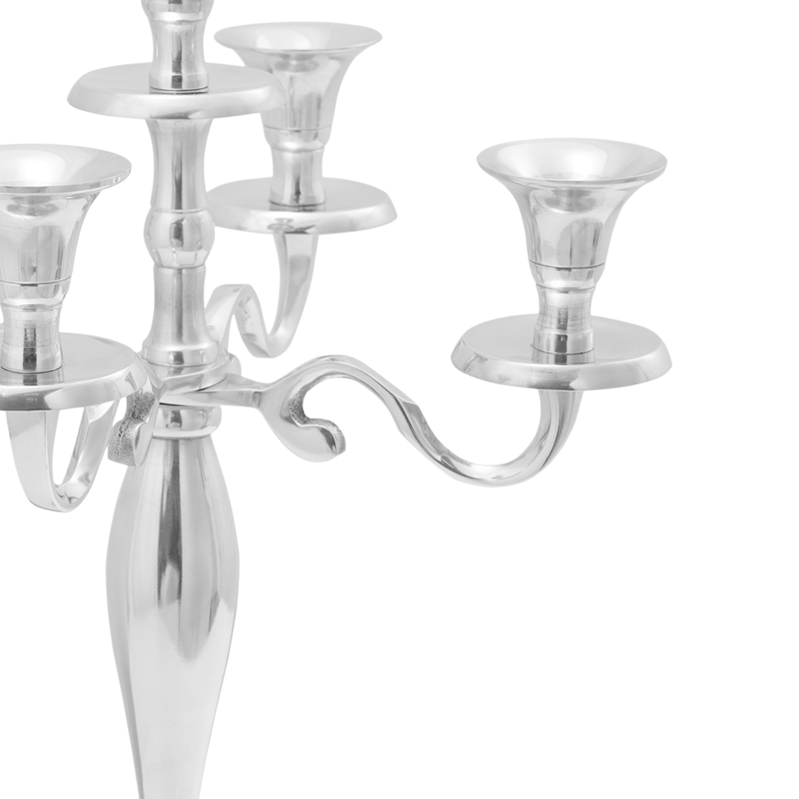 Candle Holder Silver 29x29x40 cm Aluminium - Image 4