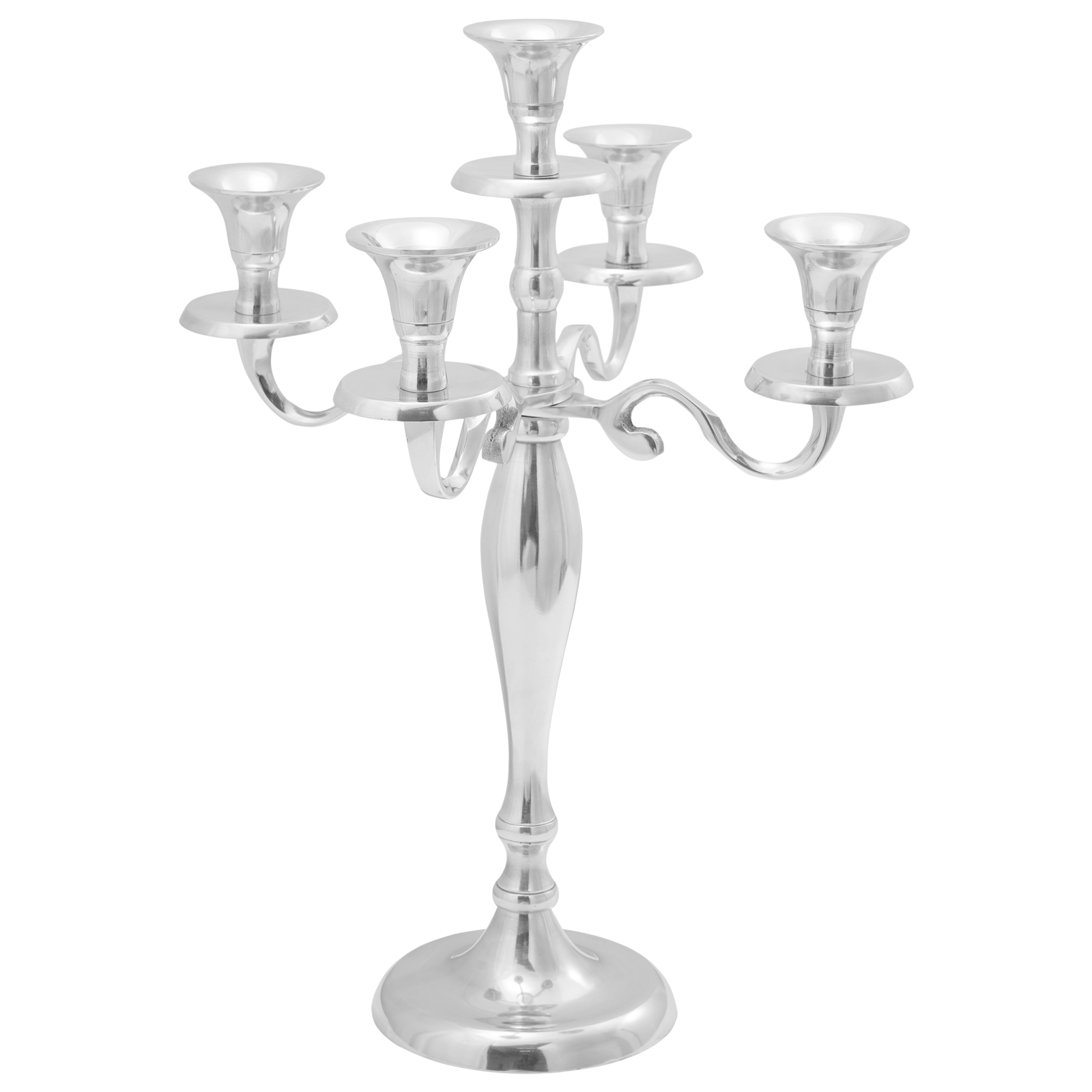 Candle Holder Silver 29x29x40 cm Aluminium