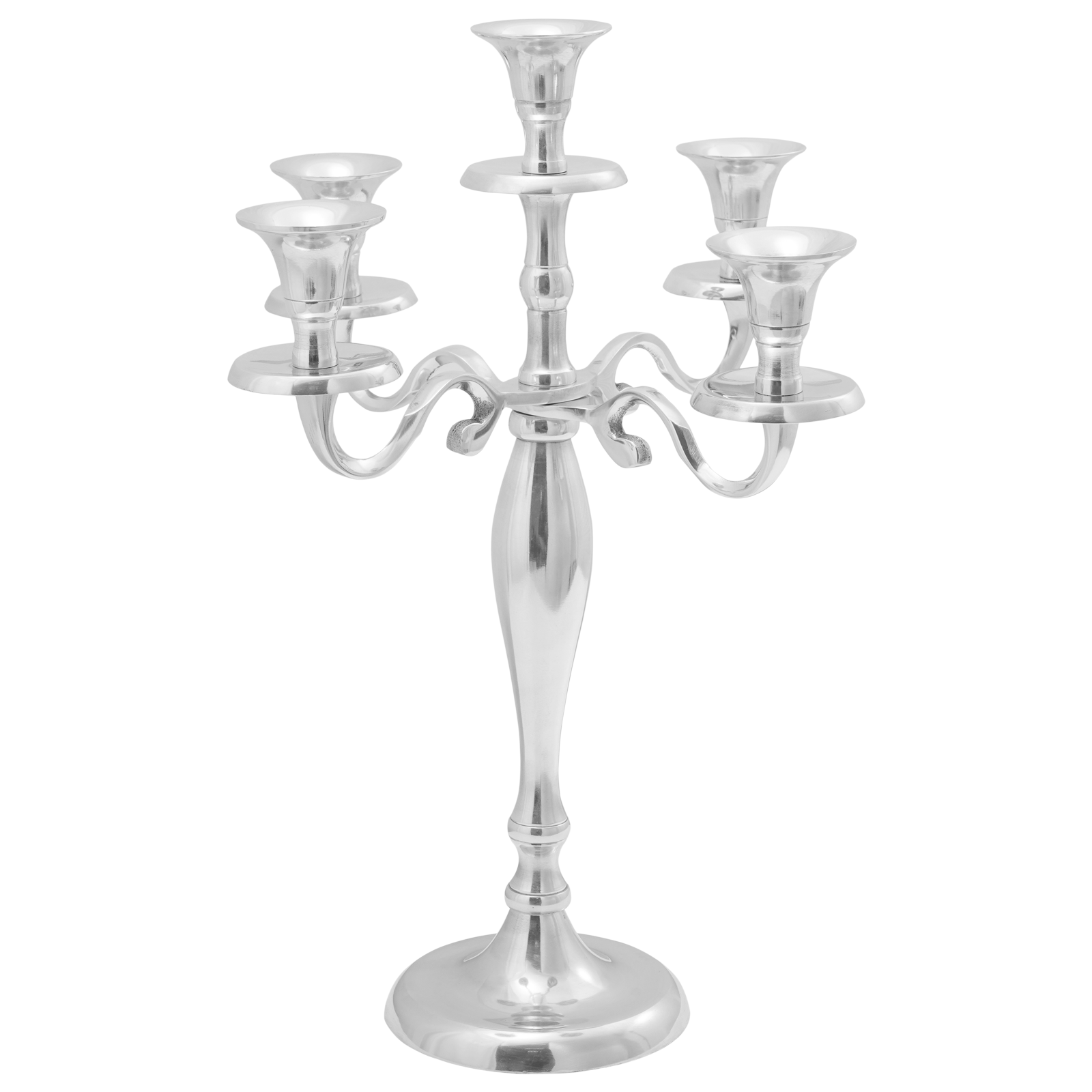 Candle Holder Silver 29x29x40 cm Aluminium - Image 2