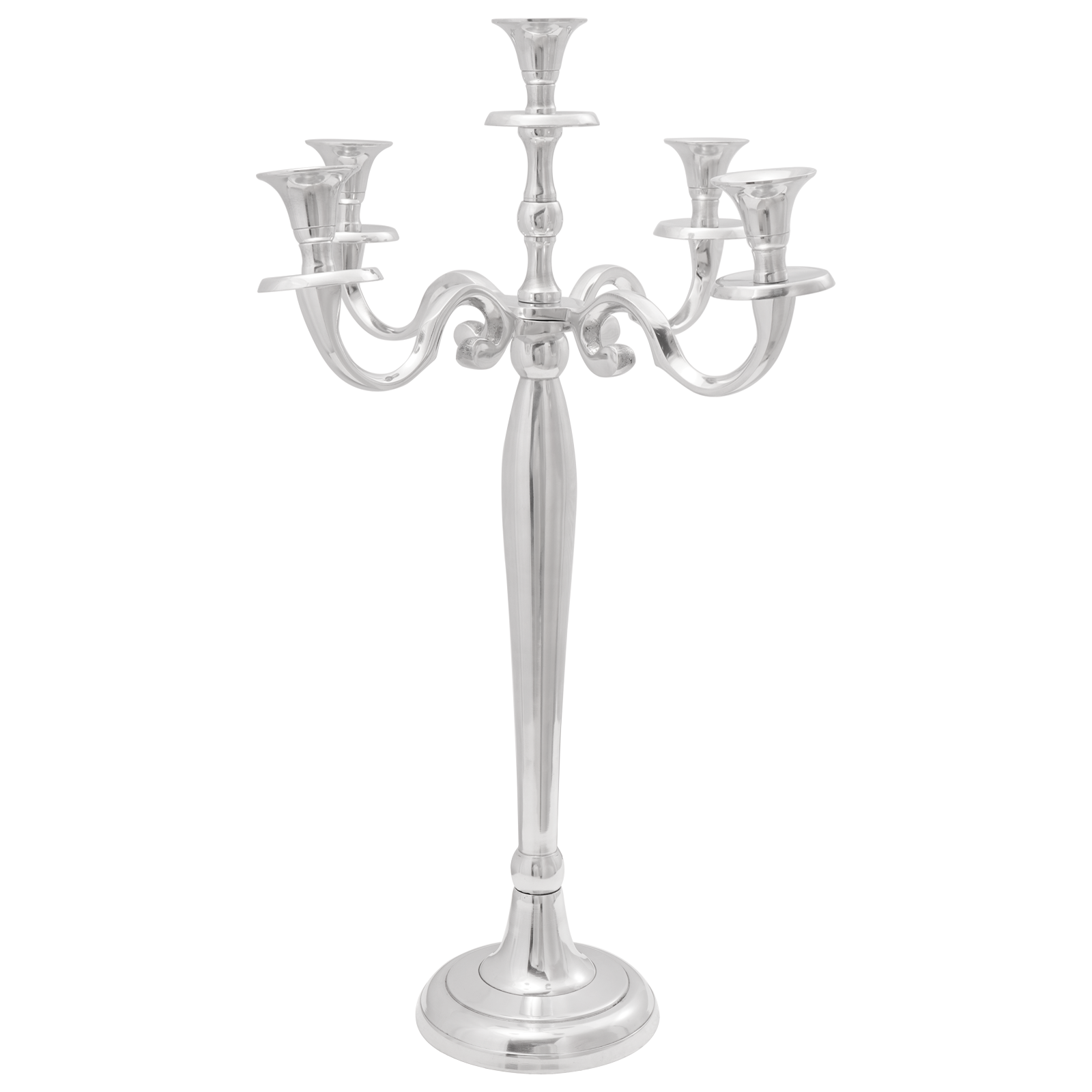 Candle Holder Silver 39x39x60 cm Aluminium - Image 2