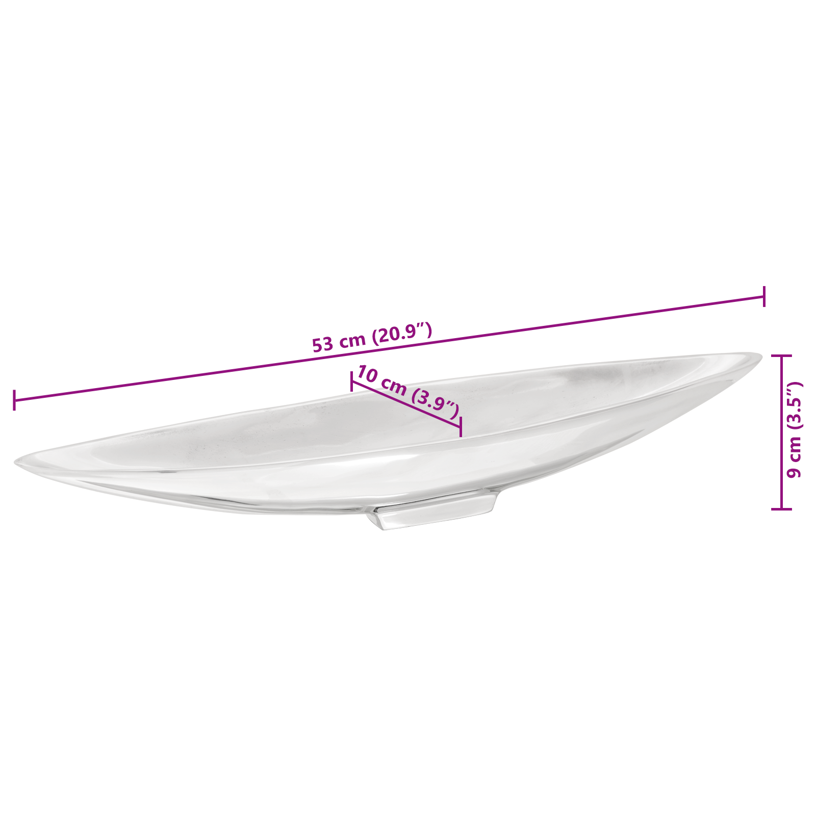 Fruit Basket Silver 54x9x10 cm Aluminium - Image 6