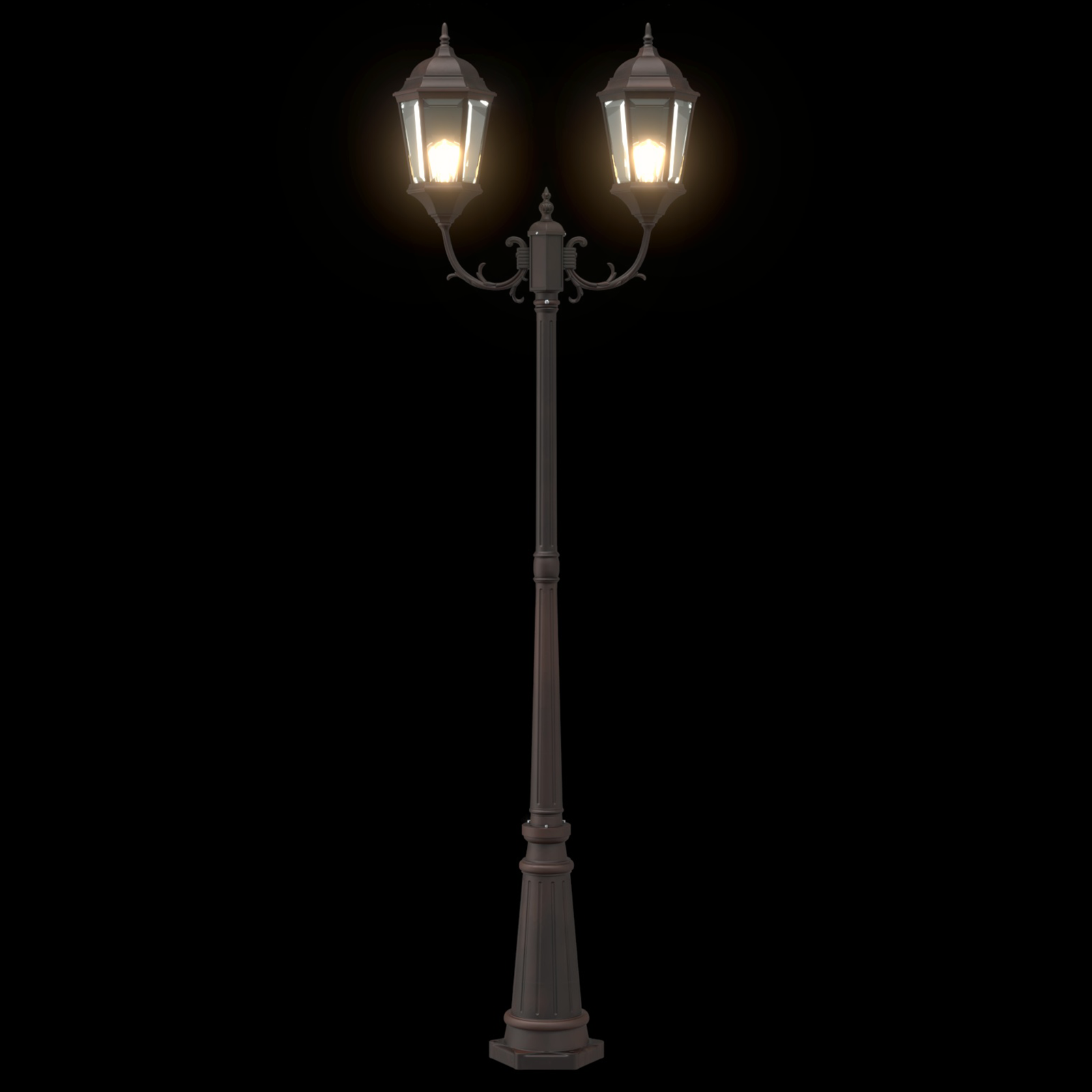 Garden Light Post 2-Lamp E27 Bronze 235 cm Aluminium - Image 6
