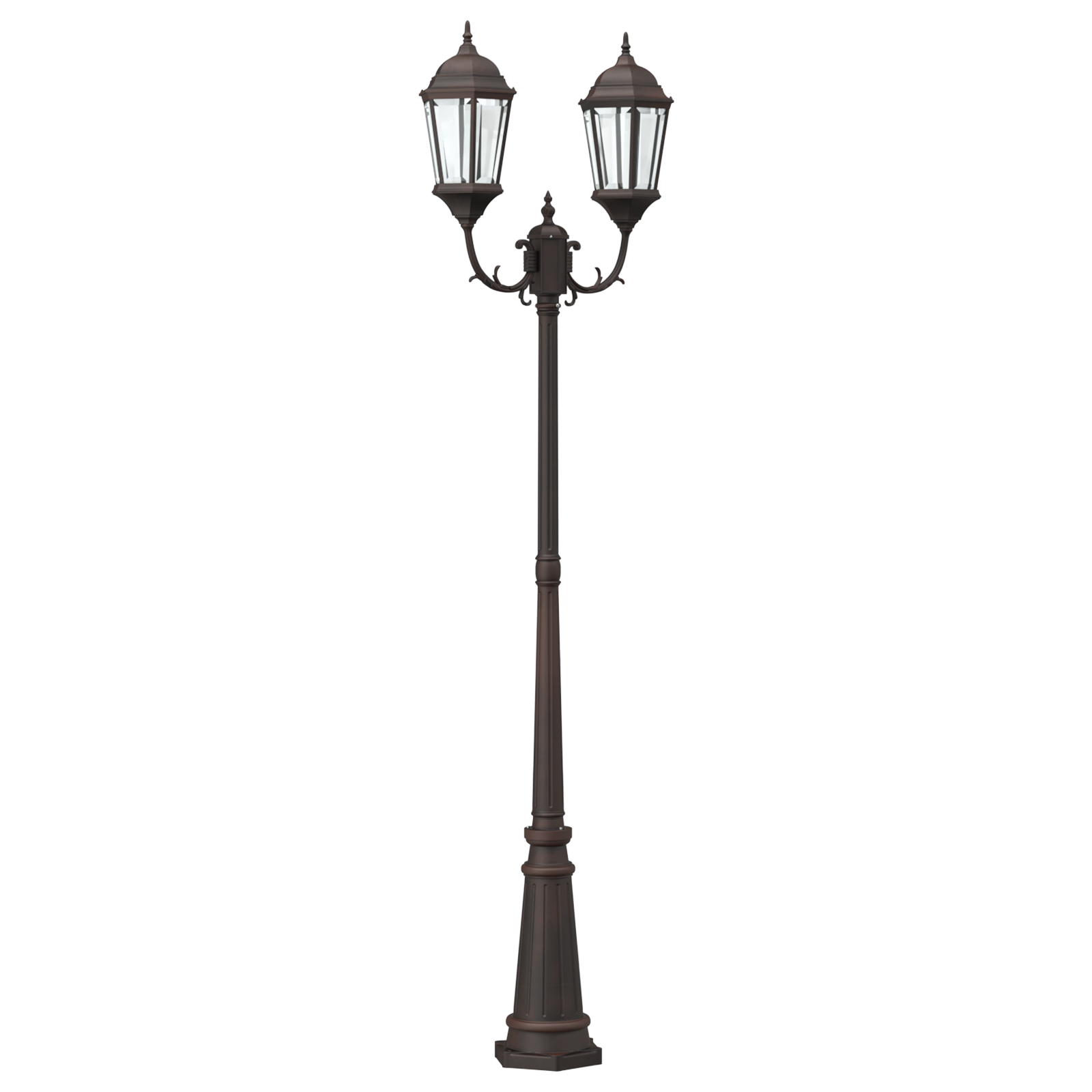 Garden Light Post 2-Lamp E27 Bronze 235 cm Aluminium - Image 2