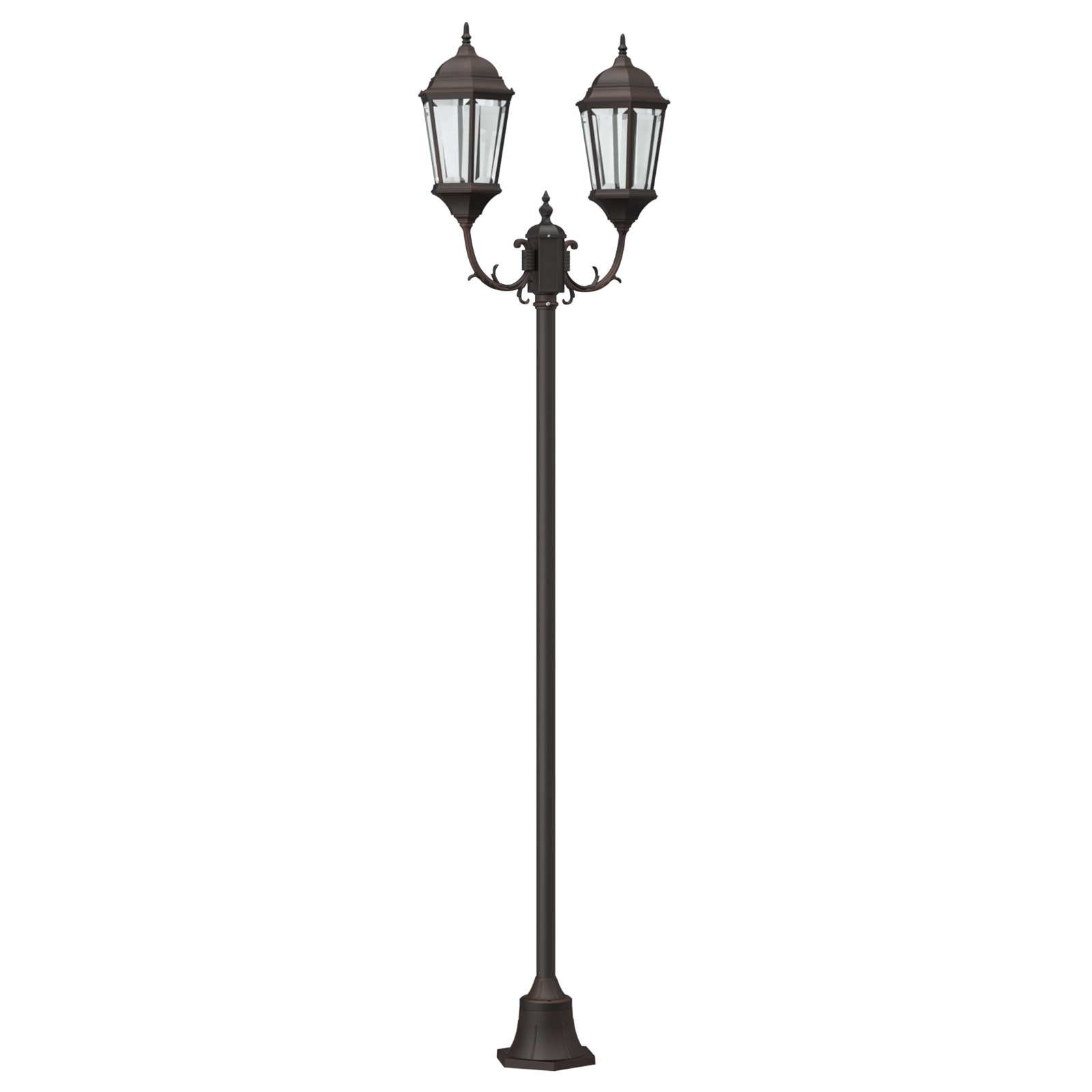 Garden Light Post 2-Lamp E27 Bronze 220 cm Aluminium - Image 2