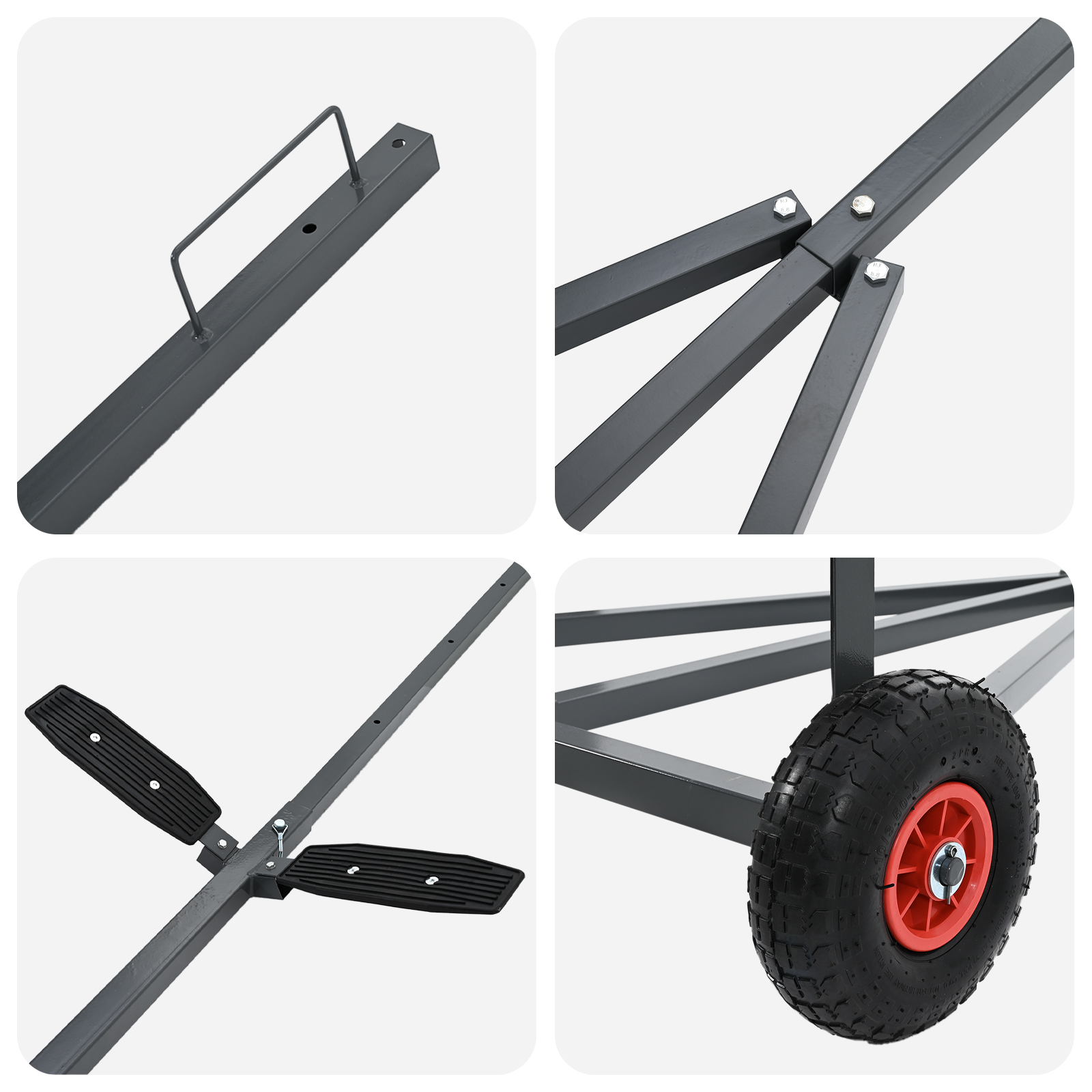 Boat Trailer 212-302 cm Adjustable Length 160 kg Steel - Image 7