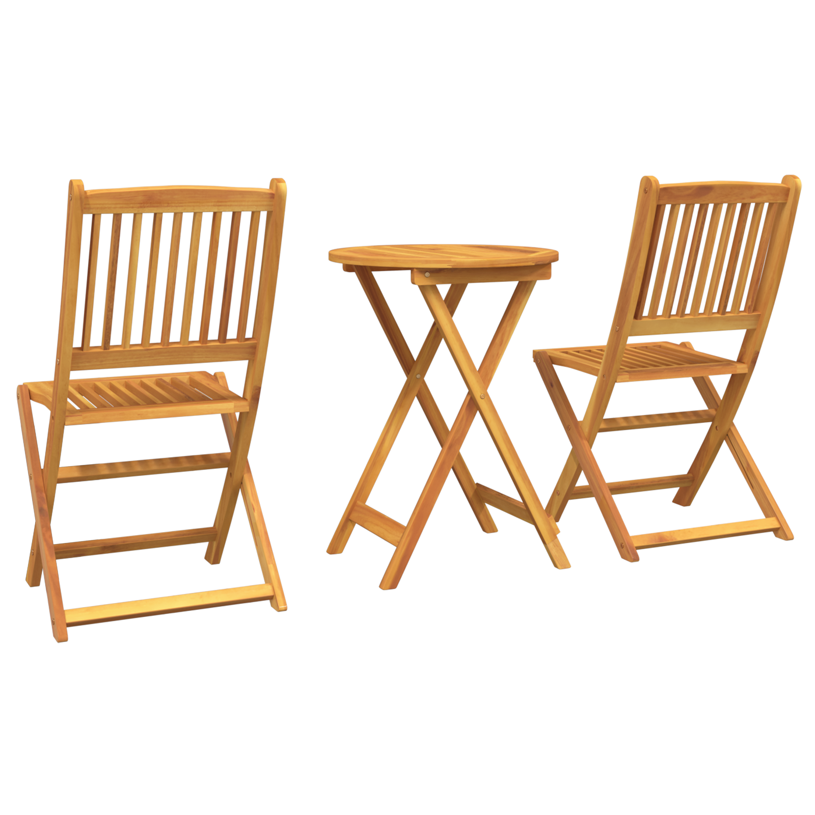 3-Piece Garden Bistro Set in Solid Acacia Wood - Image 8