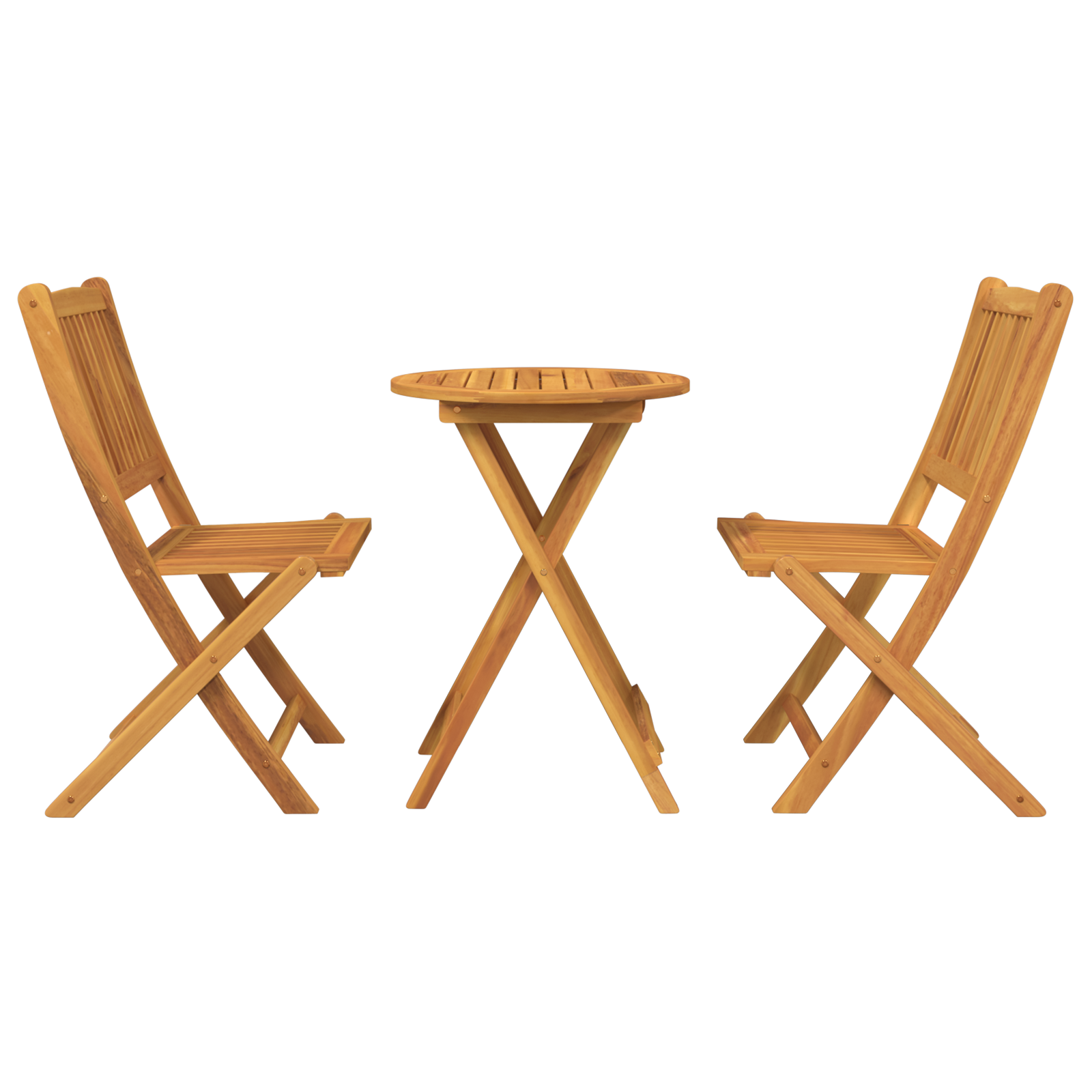 3-Piece Garden Bistro Set in Solid Acacia Wood - Image 7
