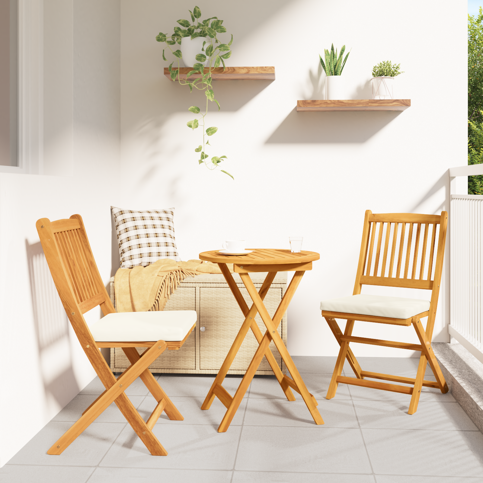 3 Piece Garden Bistro Set – Solid Acacia Wood