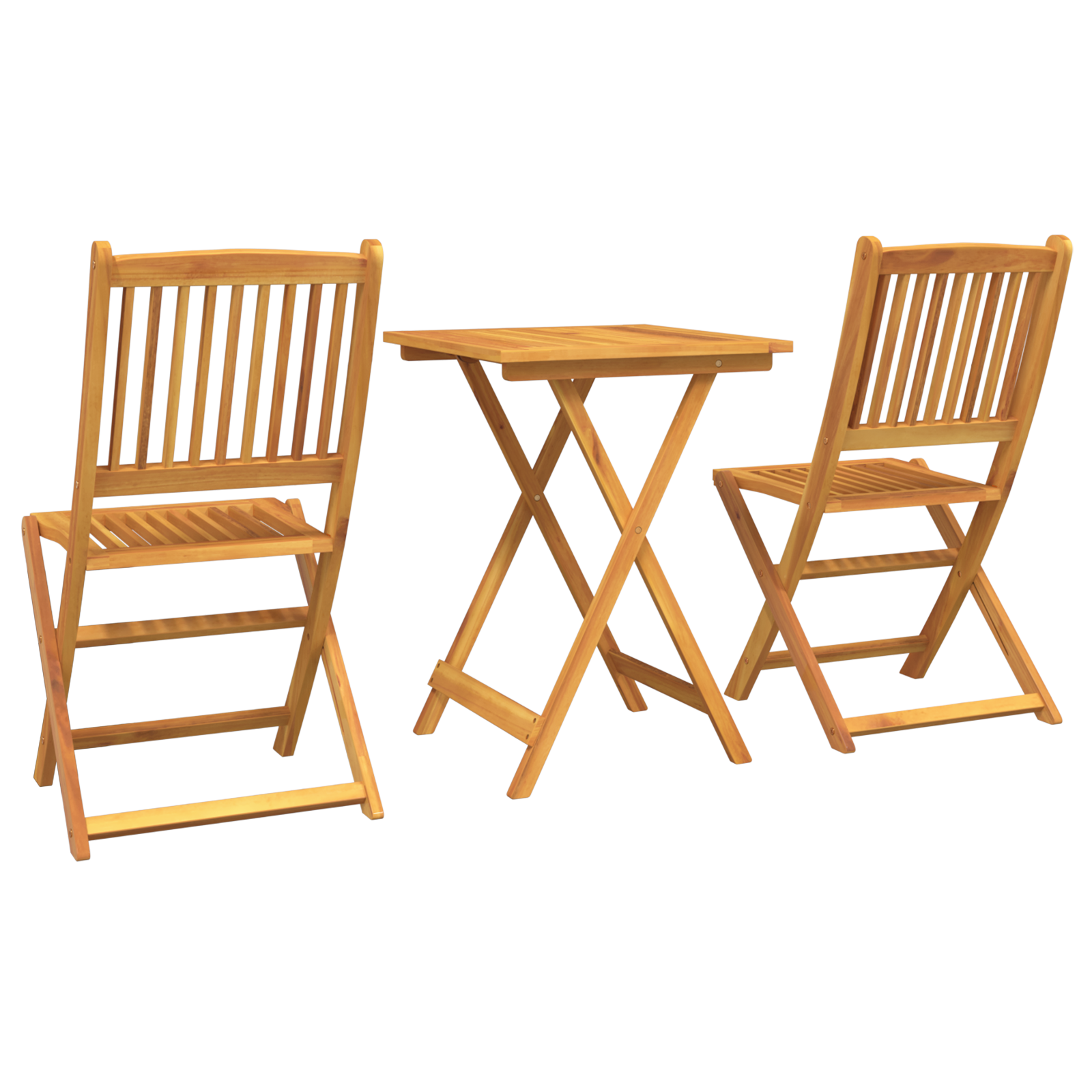 3-Piece Garden Bistro Set - Solid Acacia Wood - Image 8