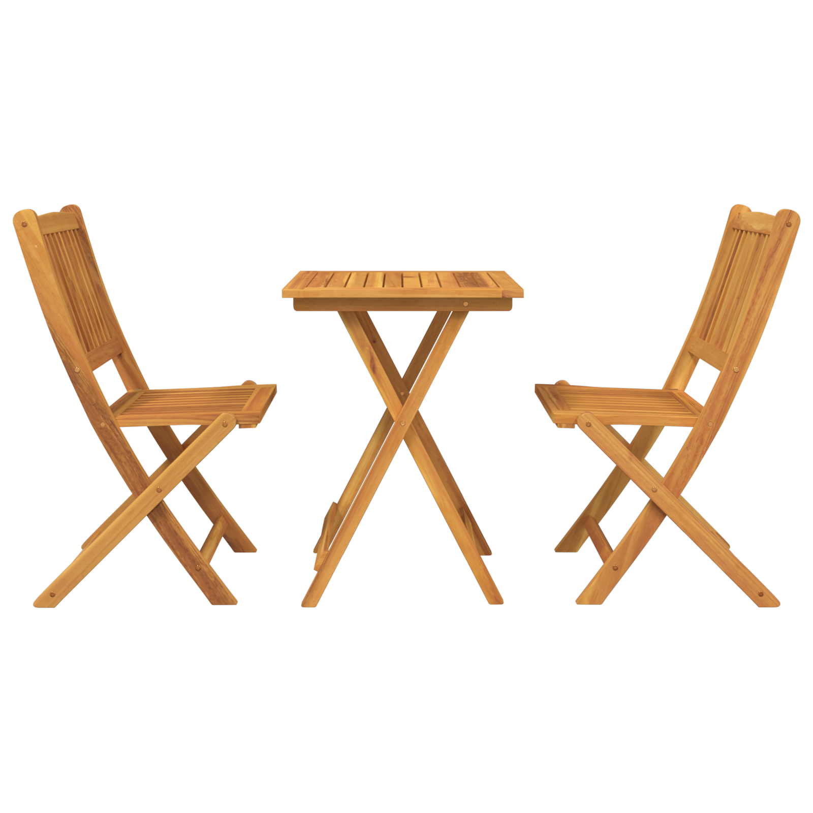 3-Piece Garden Bistro Set - Solid Acacia Wood - Image 7