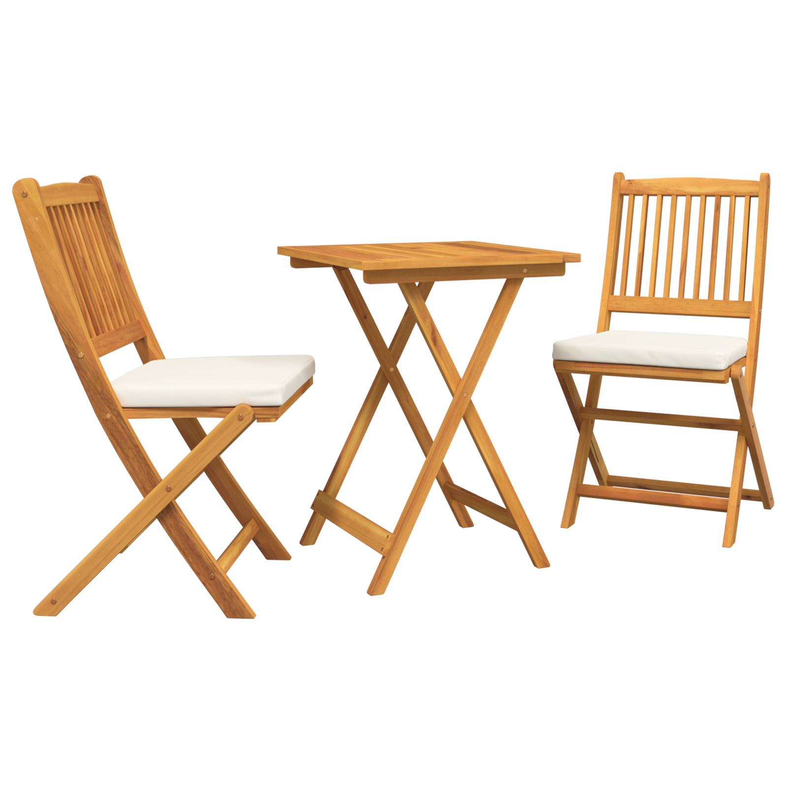 3-Piece Garden Bistro Set - Solid Acacia Wood - Image 2